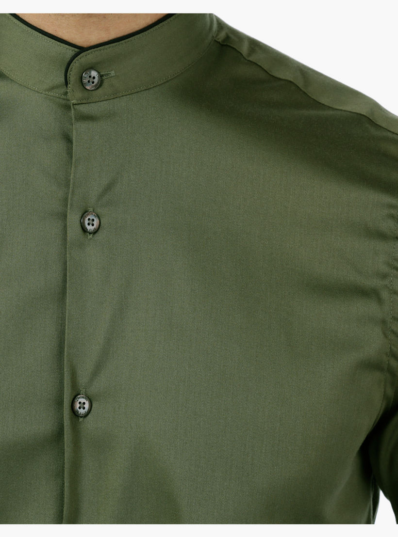 L'Homme Full-sleeved Mandarin Collar Shirt-men-clothing-shirts-image-4