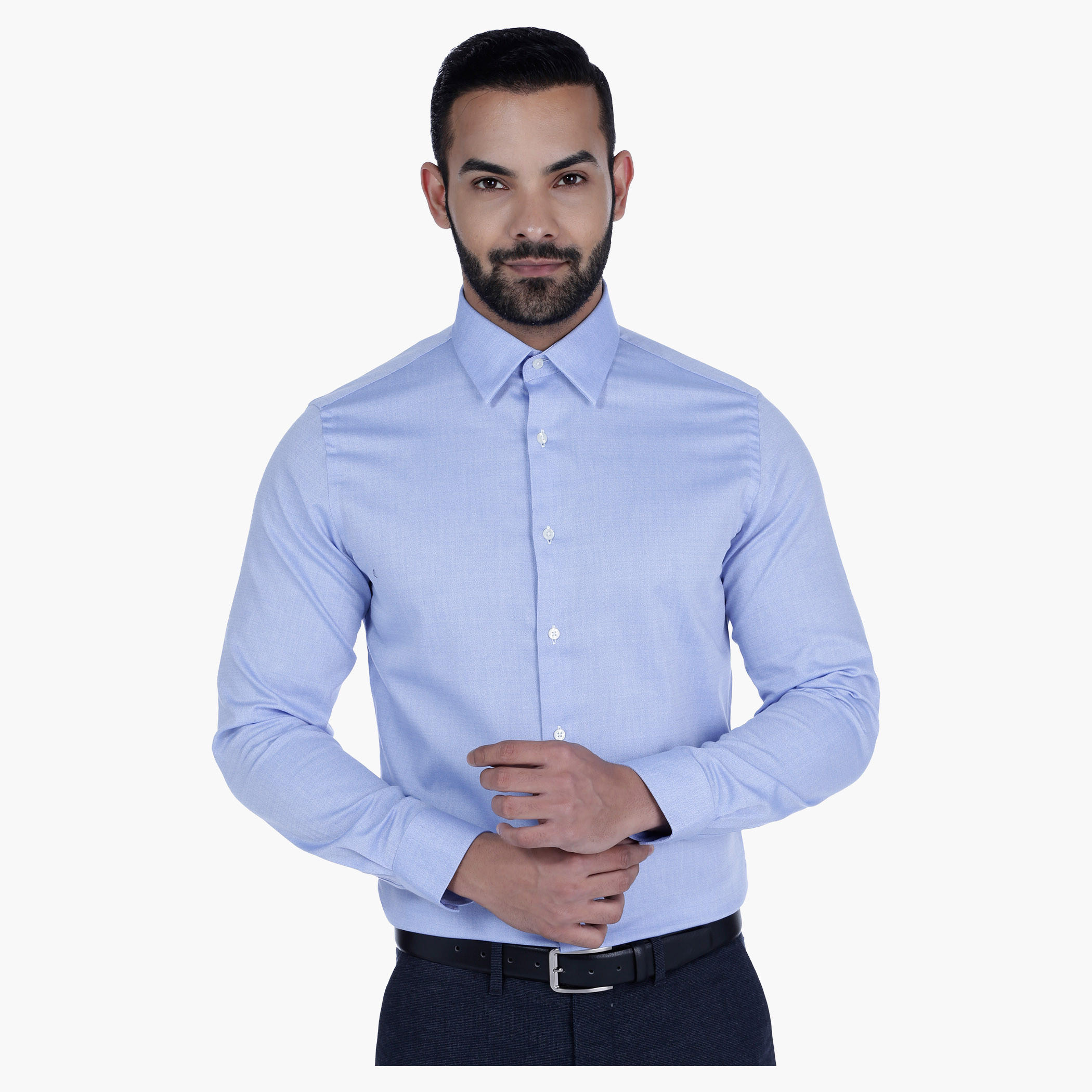 L'HOMME Formal Shirt with Long Sleeves-men-clothing-shirts-image-1