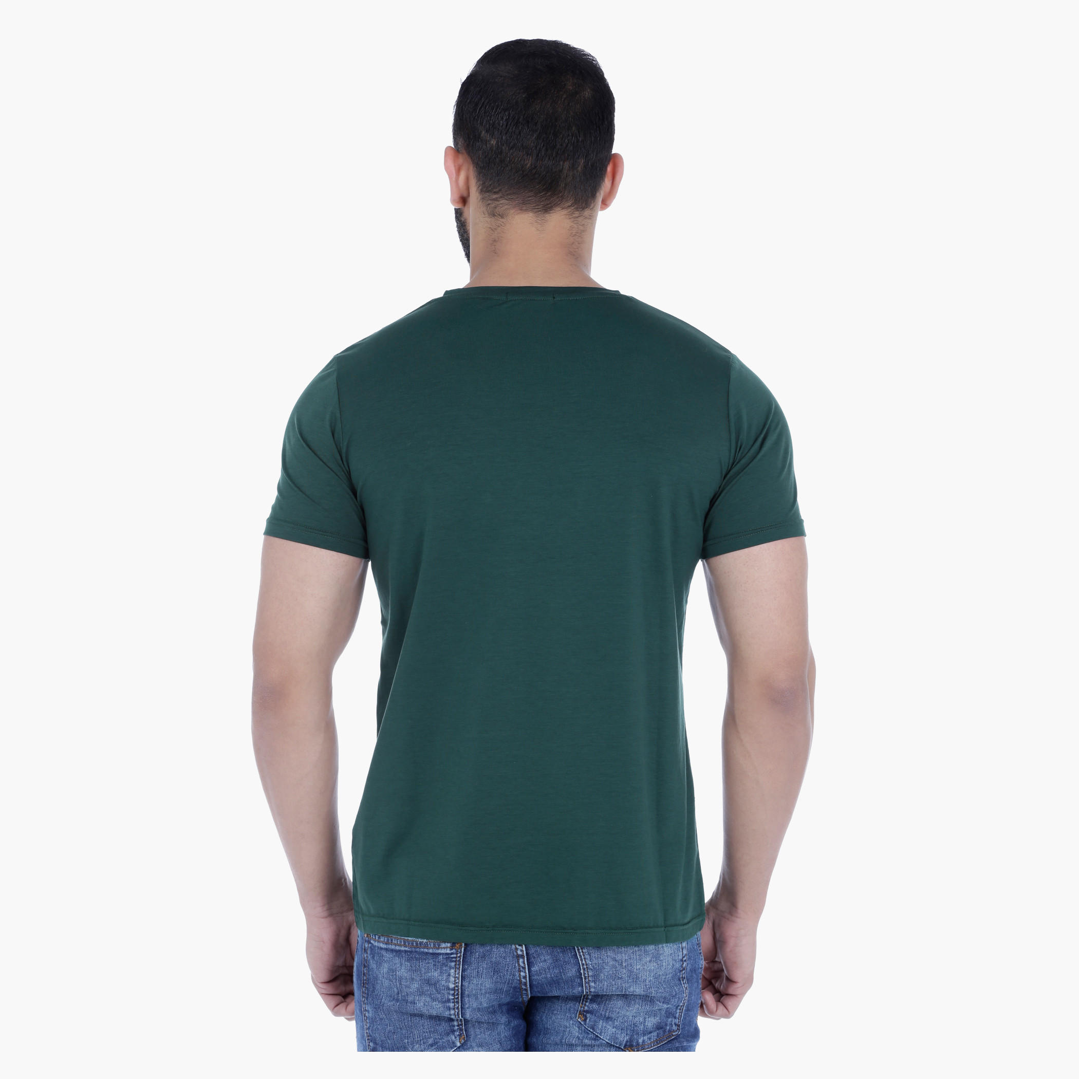 L'HOMME Badge T-Shirt with V-Neck and Short Sleeves-men-clothing-tshirtsandpolos-tshirts-image-2