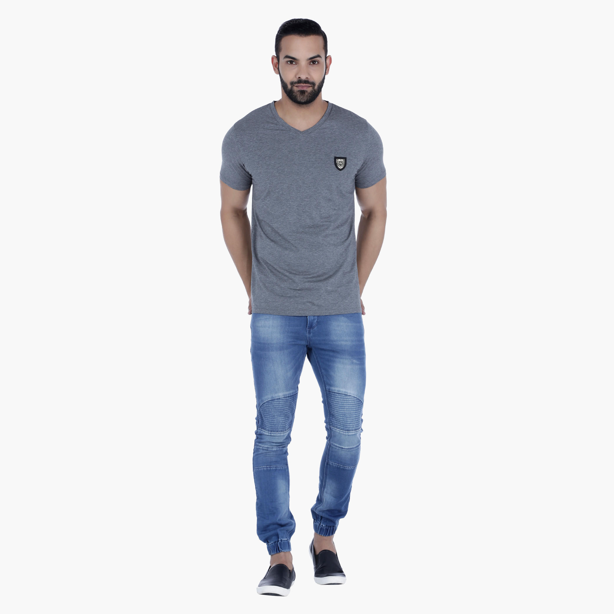 V-Neck T-Shirt with Short Sleeves-men-clothing-tshirtsandpolos-tshirts-image-1