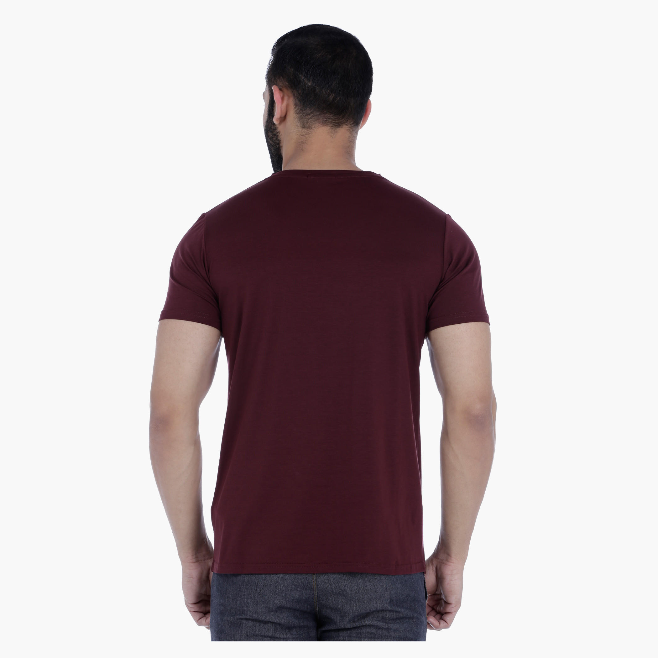 L'HOMME Badge T-Shirt with V-Neck and Short Sleeves-men-clothing-tshirtsandpolos-tshirts-image-12