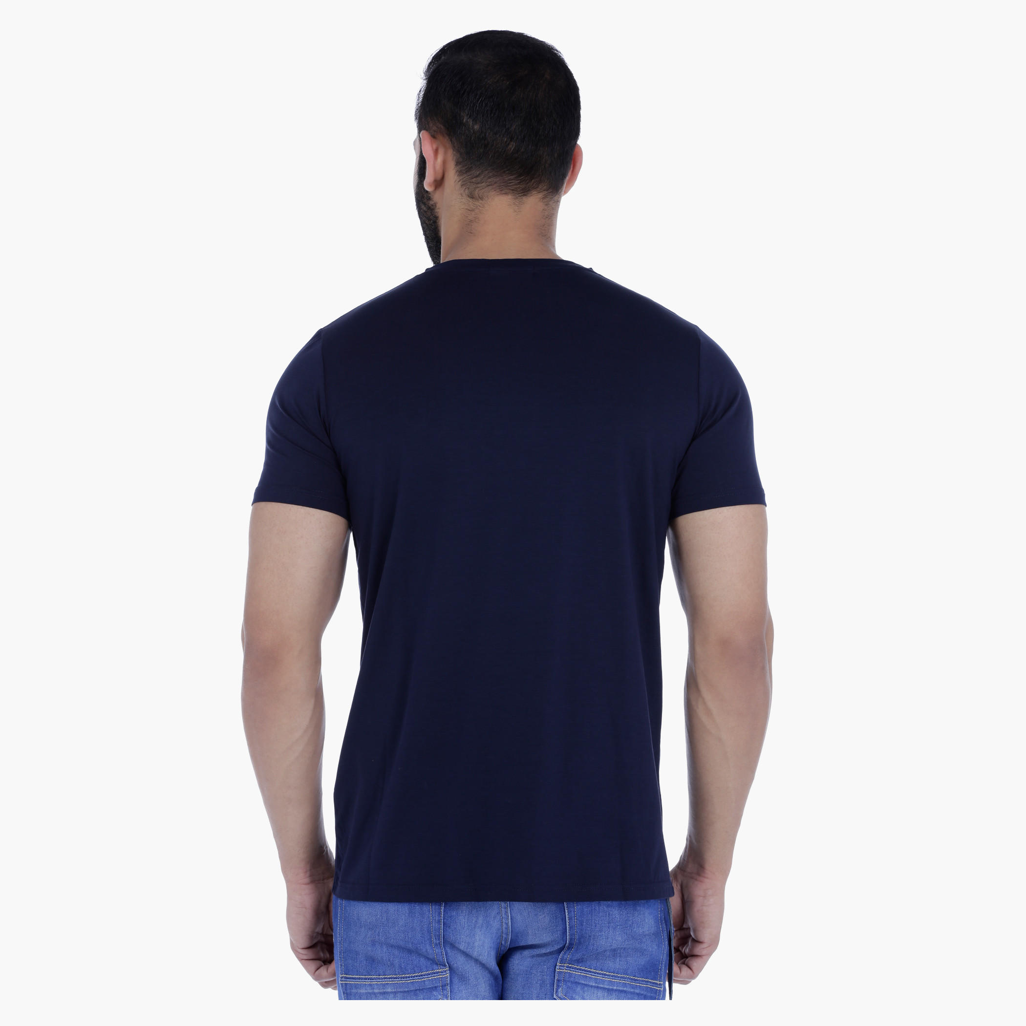 L'HOMME Badge T-Shirt with V-Neck and Short Sleeves-men-clothing-tshirtsandpolos-tshirts-image-17