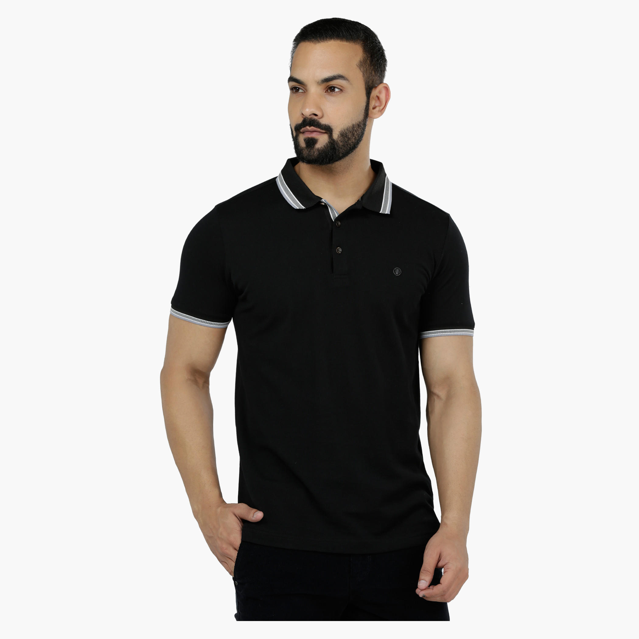 L' Homme Polo Neck T-Shirt-men-clothing-tshirtsandpolos-polos-image-1