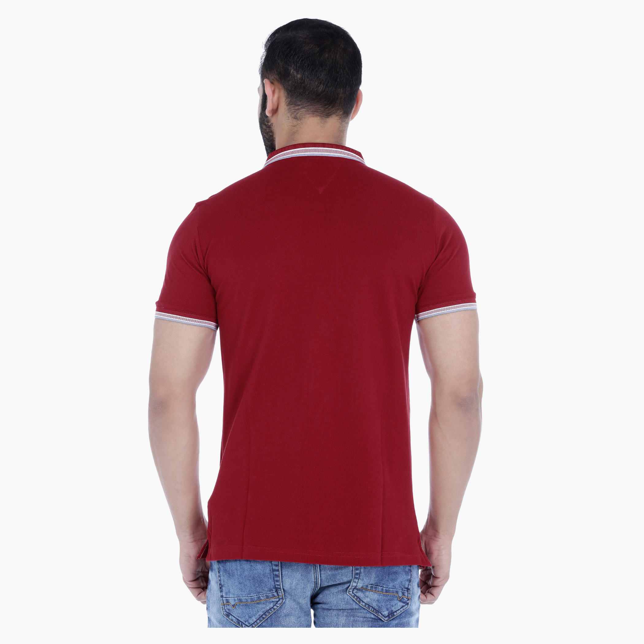 L'HOMME Cotton T-Shirt with Polo Neck and Short Sleeves-men-clothing-tshirtsandpolos-polos-image-7