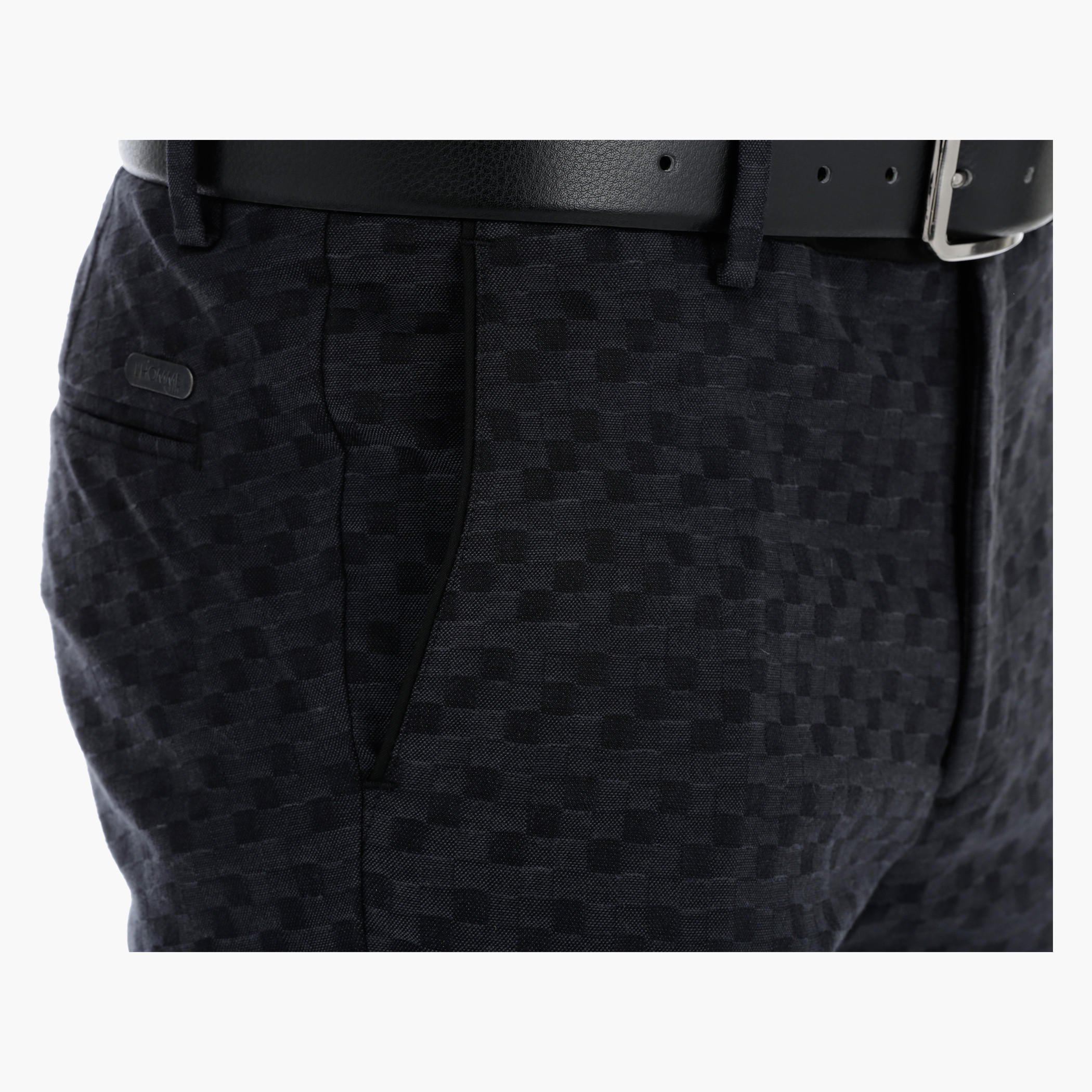 L'HOMME Trousers with Elasticised Cuffs-men-clothing-bottoms-trousersandchinos-trousers-image-4
