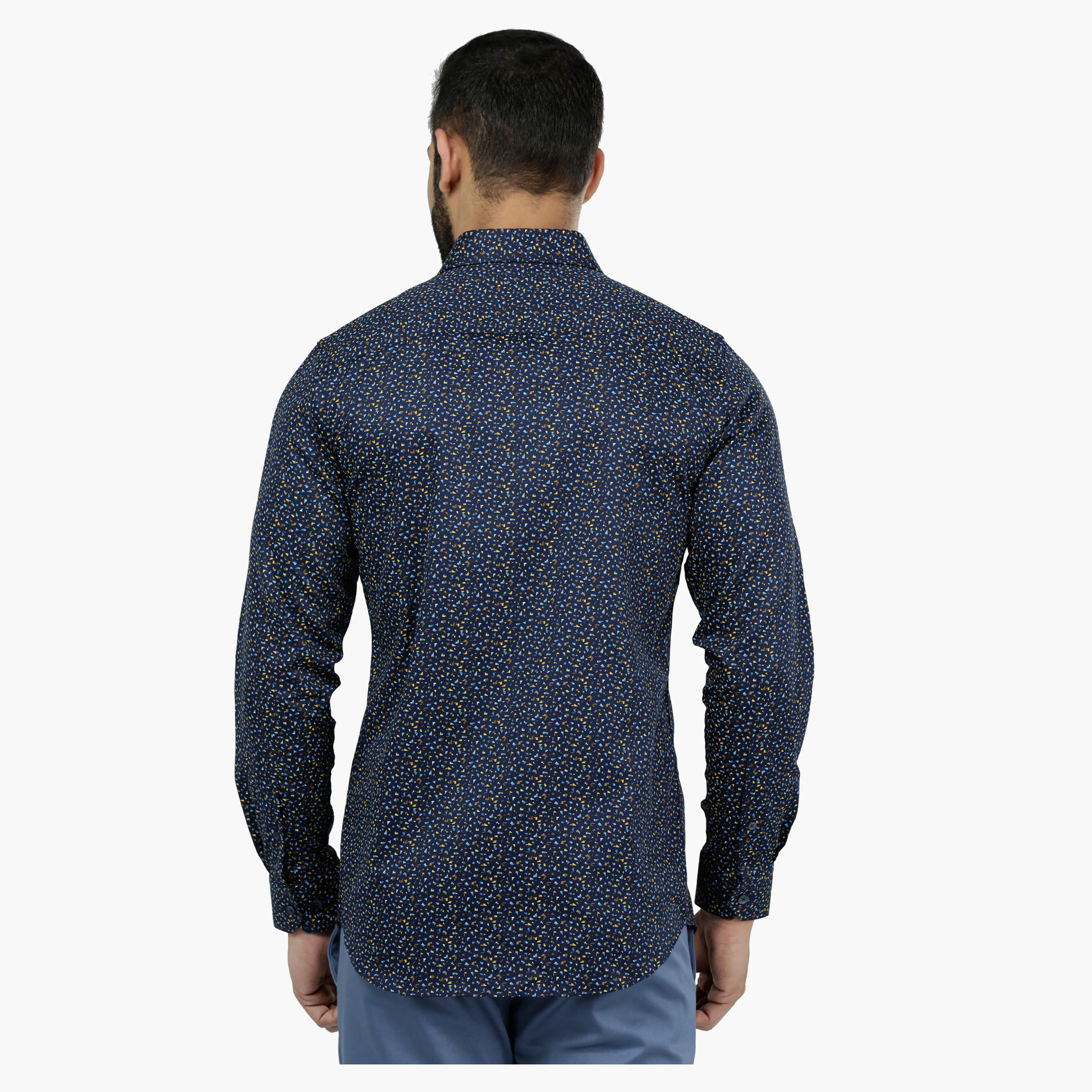 L' Homme Printed Long Sleeves Casual Cotton Shirt-men-clothing-shirts-image-2