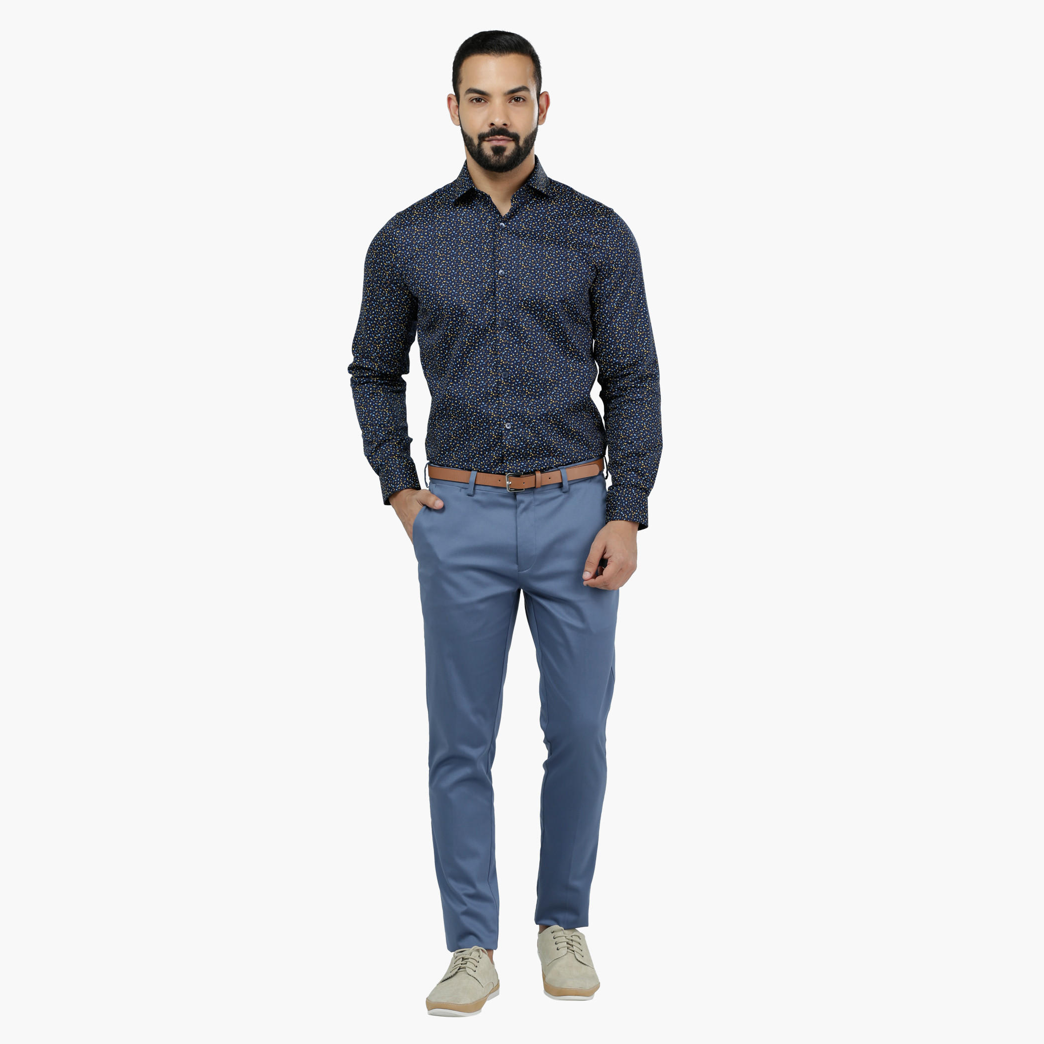 L' Homme Printed Long Sleeves Casual Cotton Shirt-men-clothing-shirts-image-5