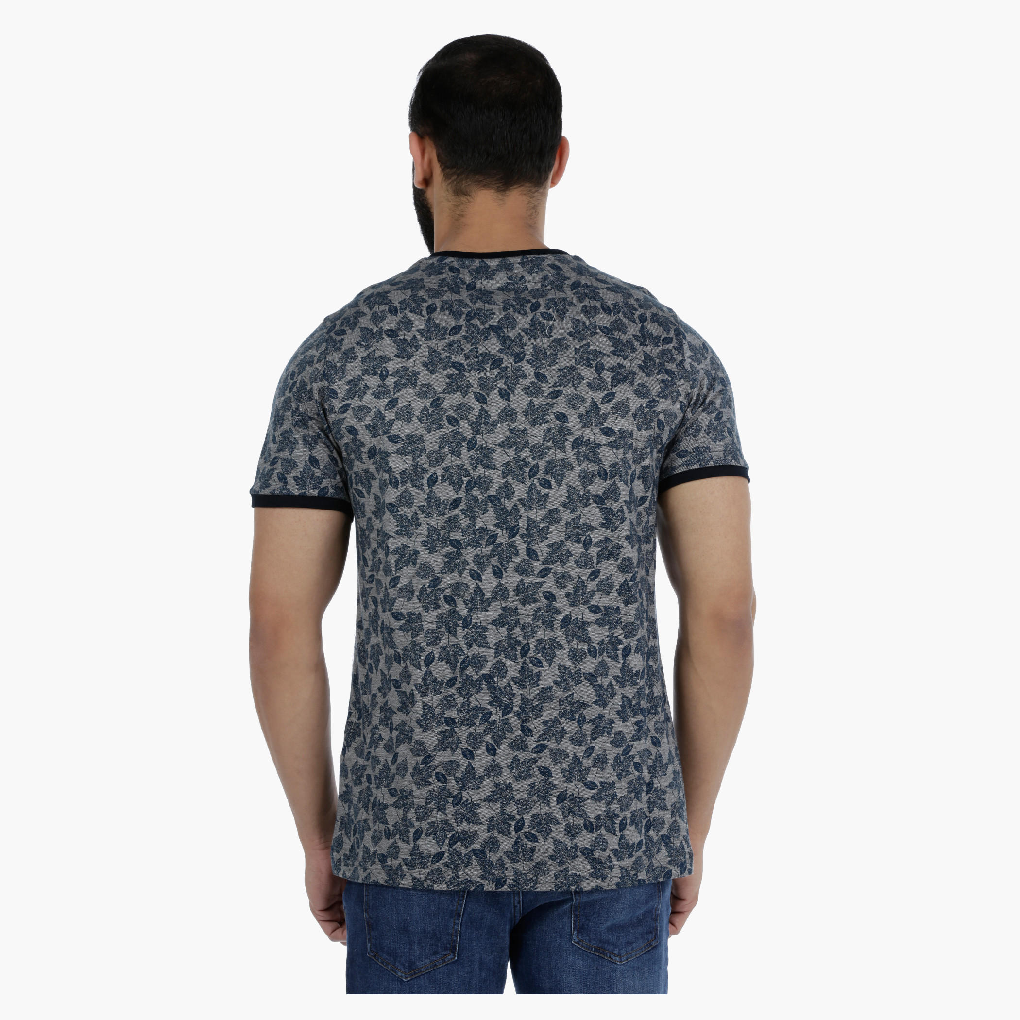 L' Homme Floral Print Short Sleeves Cotton T-Shirt-men-clothing-tshirtsandpolos-tshirts-image-2