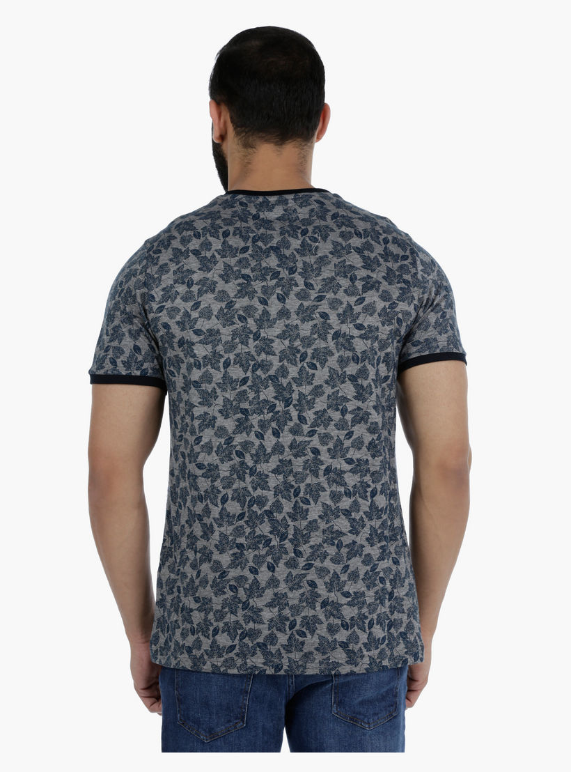 L' Homme Floral Print Short Sleeves Cotton T-Shirt-men-clothing-tshirtsandpolos-tshirts-image-2