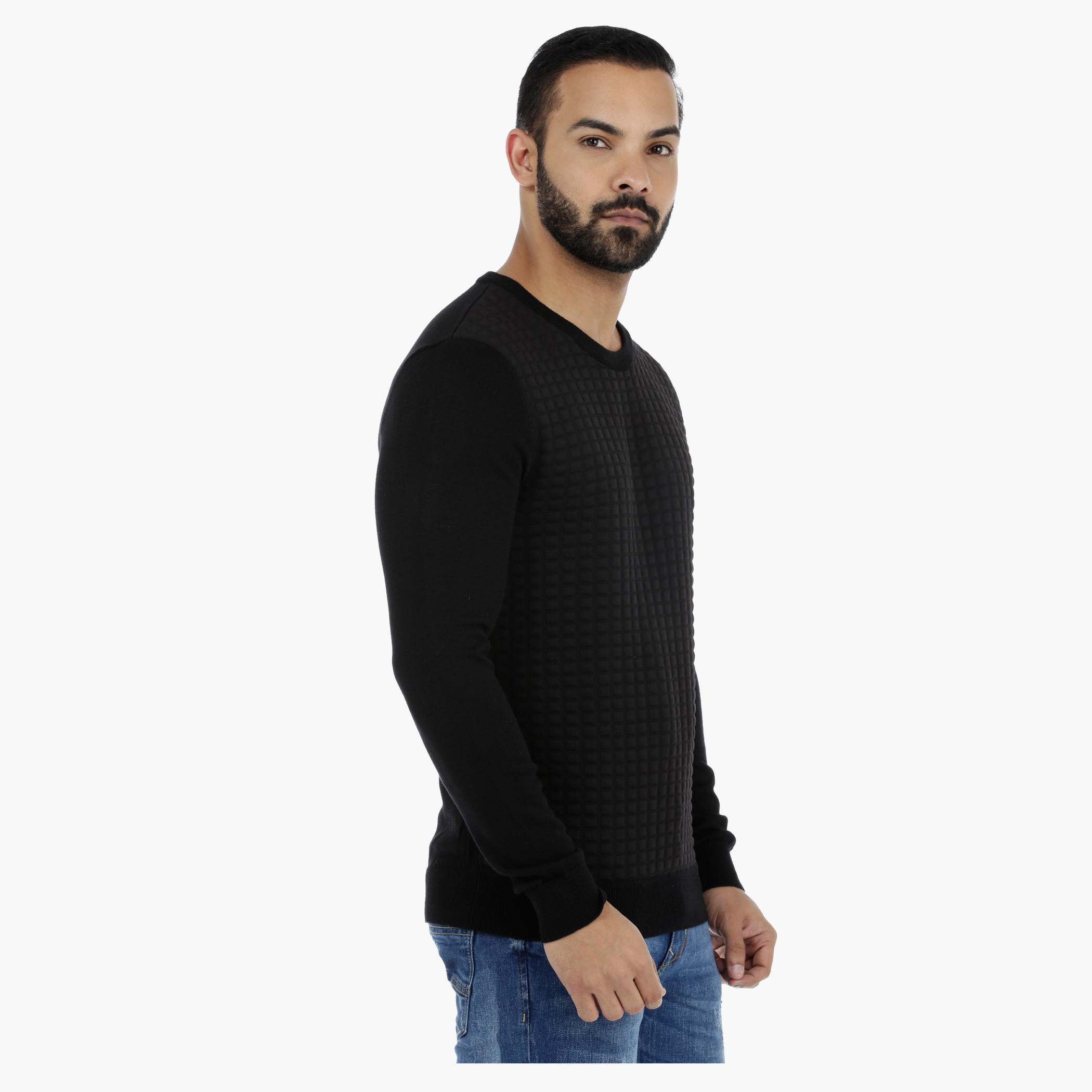 L'Homme Textured Sweatshirt-men-winterwear-hoodiesandsweatshirts-image-3