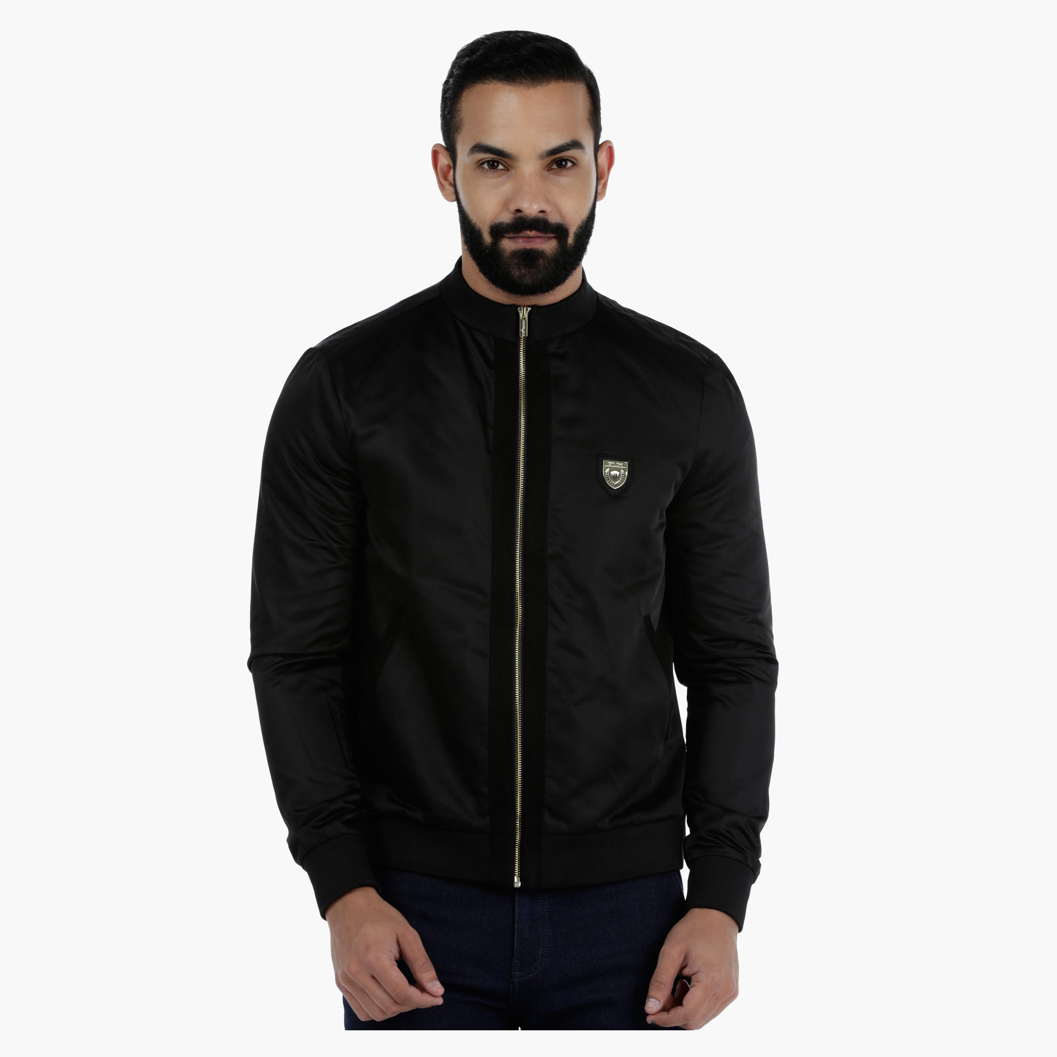 Bomber Jacket with Zip Detailing-men-clothing-jacketsandblazers-jackets-image-1