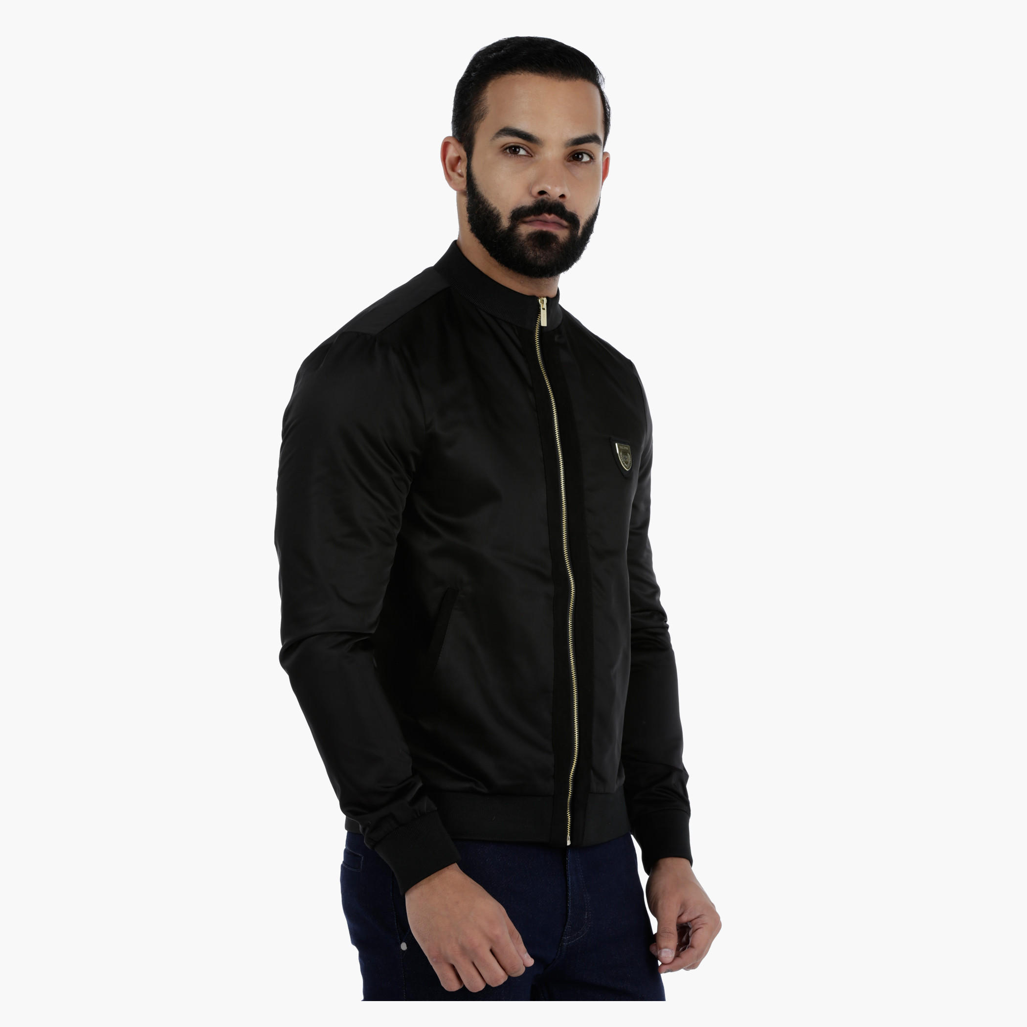 Bomber Jacket with Zip Detailing-men-clothing-jacketsandblazers-jackets-image-3