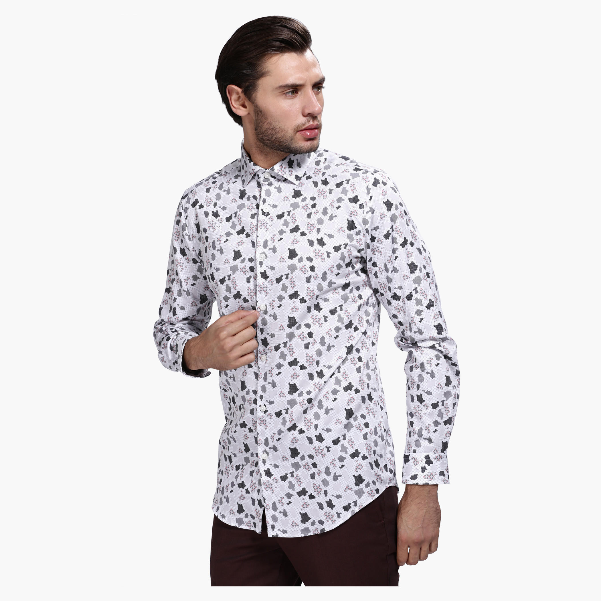 L'HOMME Casual Printed Shirt with Long Sleeves-men-clothing-shirts-image-3