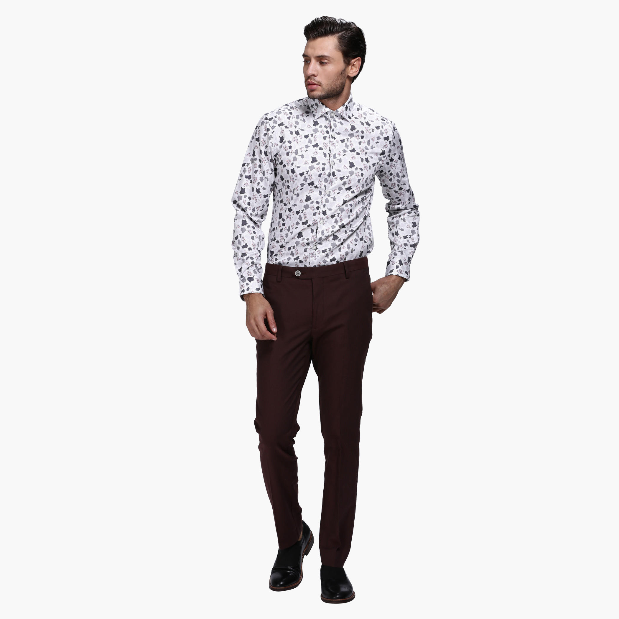 L'HOMME Casual Printed Shirt with Long Sleeves-men-clothing-shirts-image-5
