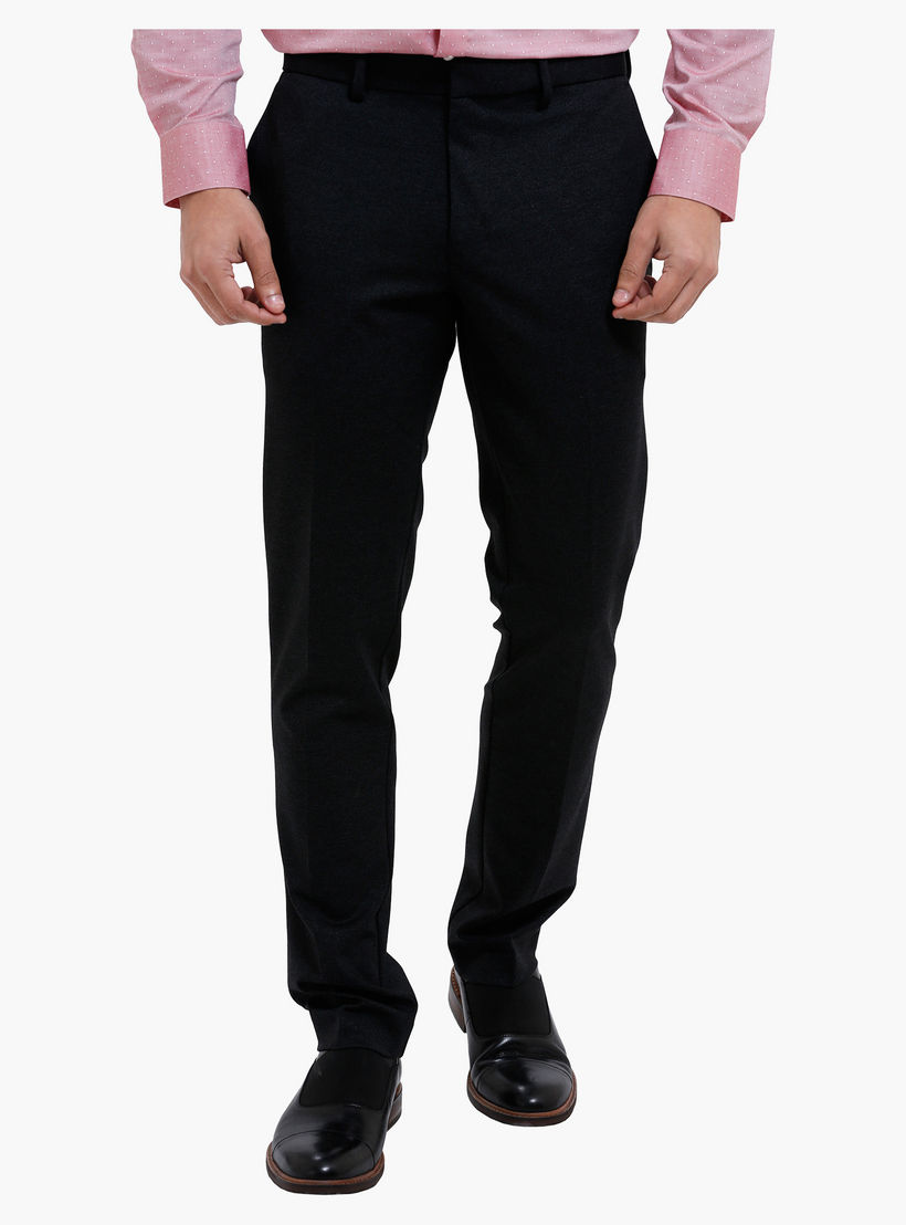 L' Homme Formal Knitted Trousers in Slim Fit-men-clothing-bottoms-trousersandchinos-trousers-image-1