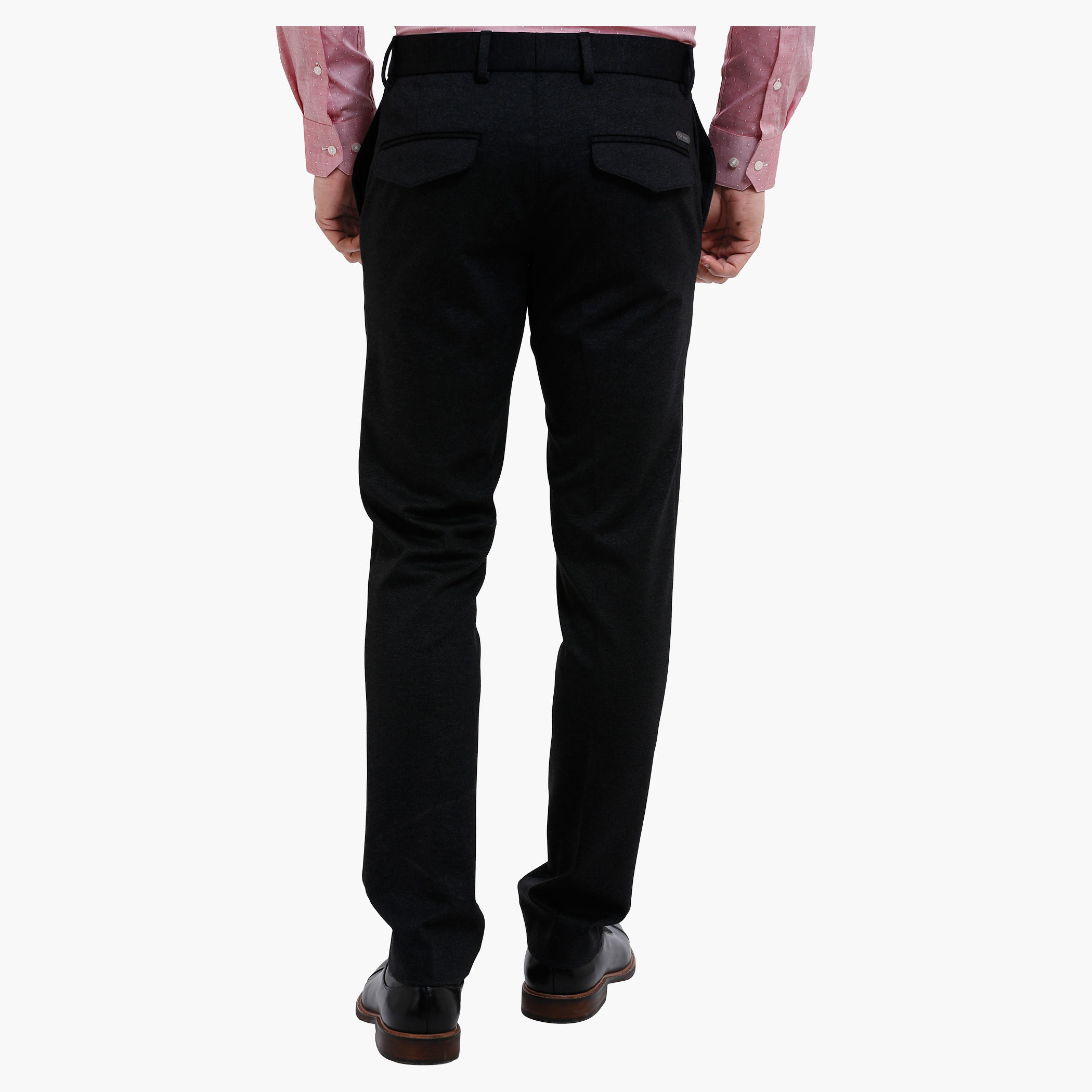 L' Homme Formal Knitted Trousers in Slim Fit-men-clothing-bottoms-trousersandchinos-trousers-image-2