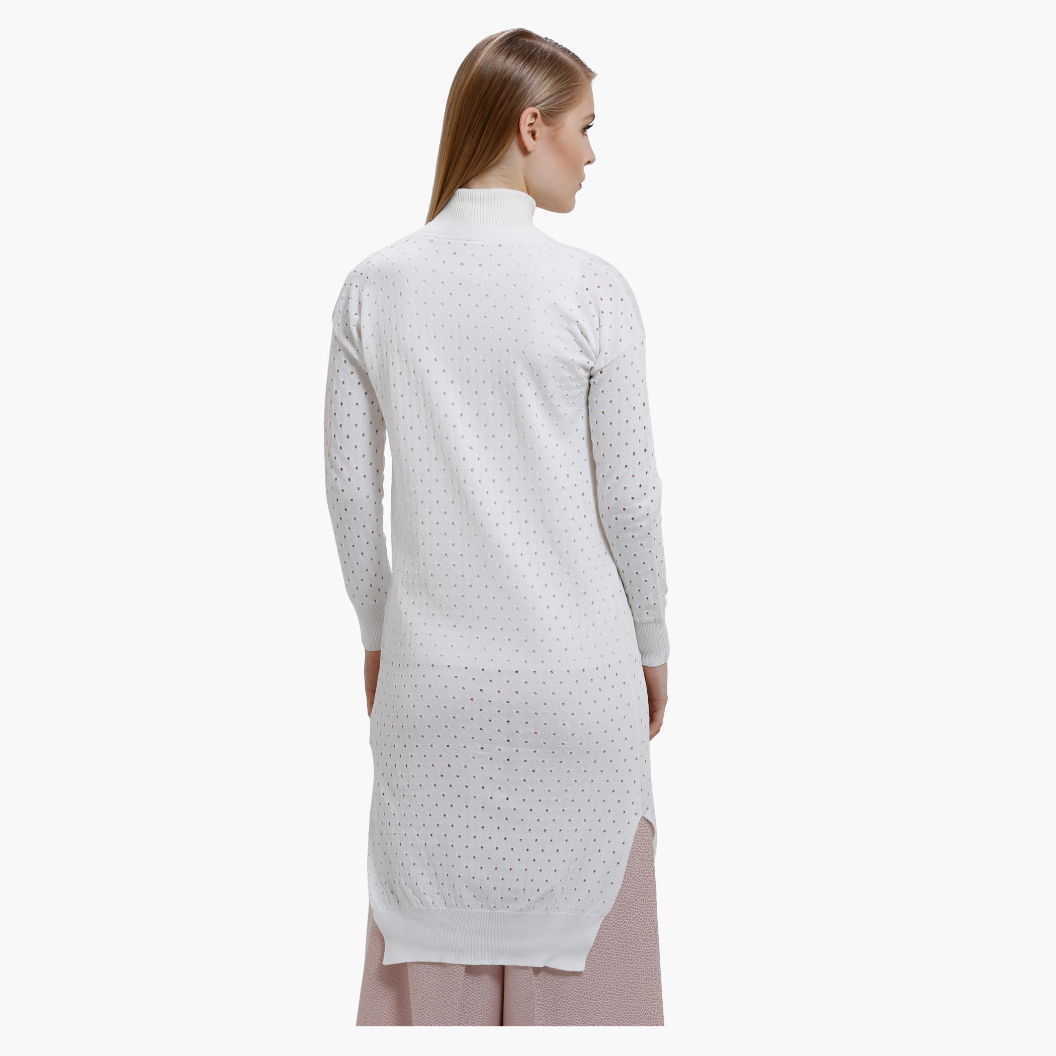 Elle Textured Cardigan with Long Sleeves-women-winterwear-cardigansandjumpers-cardigans-image-7