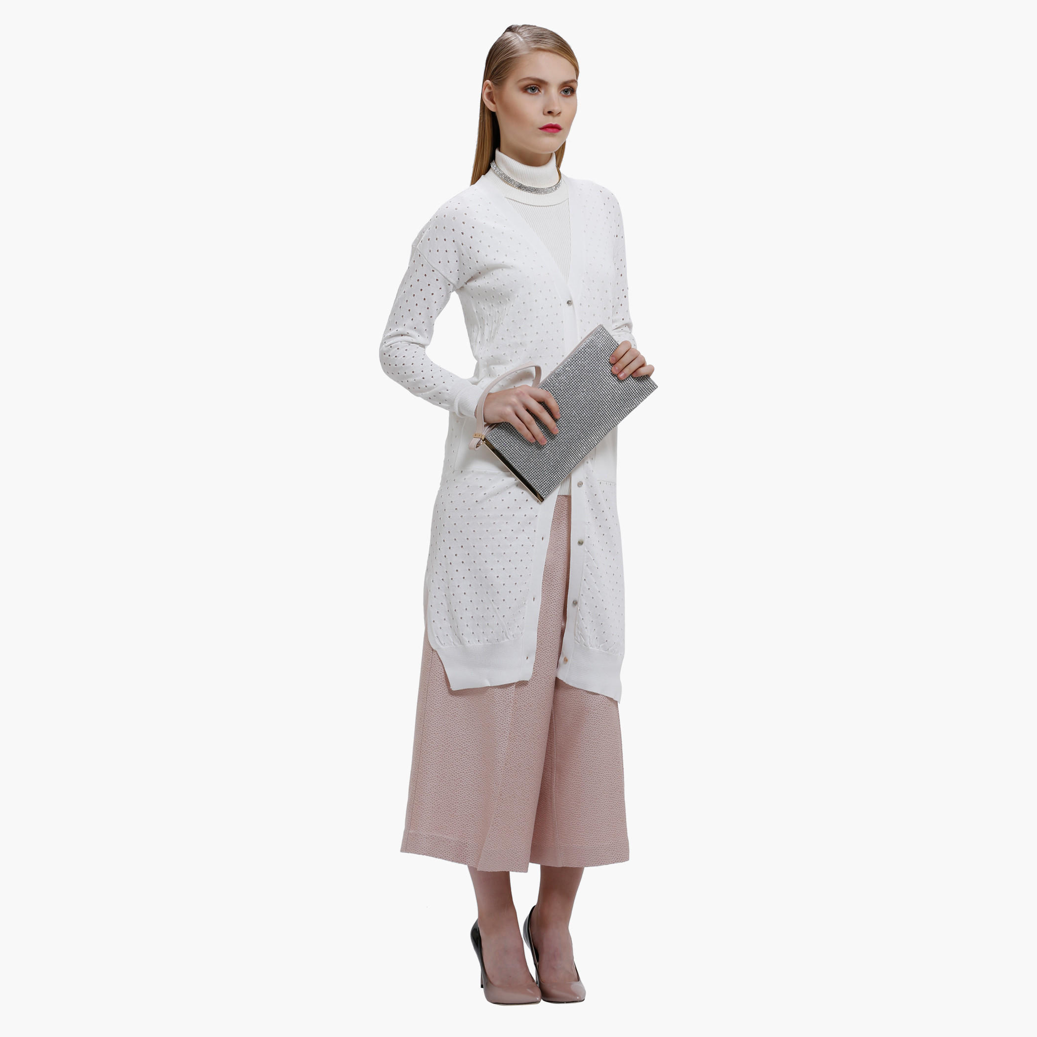 Elle Textured Cardigan with Long Sleeves-women-winterwear-cardigansandjumpers-cardigans-image-10