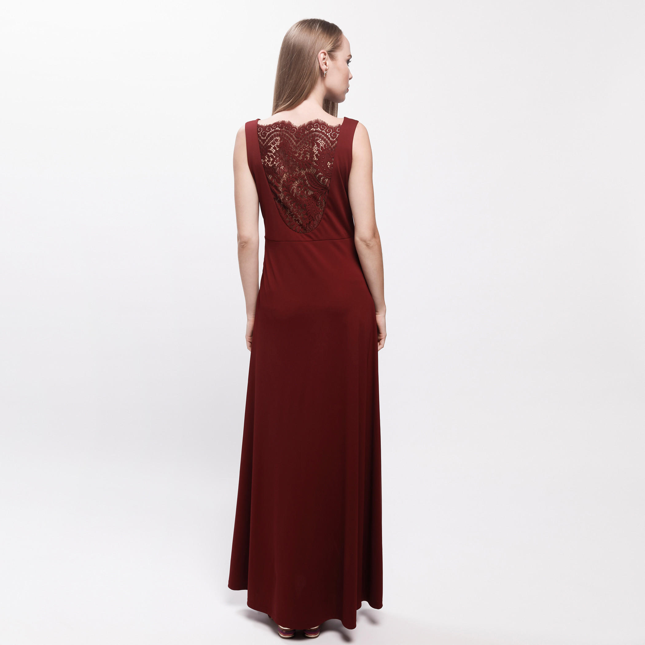 Sleeveless Maxi Dress with Lace Detail and Round Neck-women-clothing-dresses-image-2