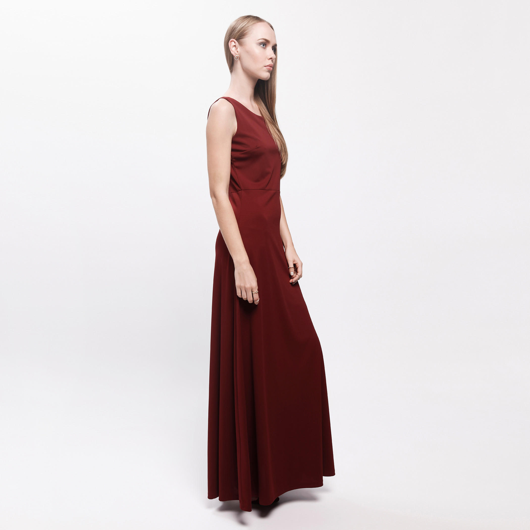 Sleeveless Maxi Dress with Lace Detail and Round Neck-women-clothing-dresses-image-3