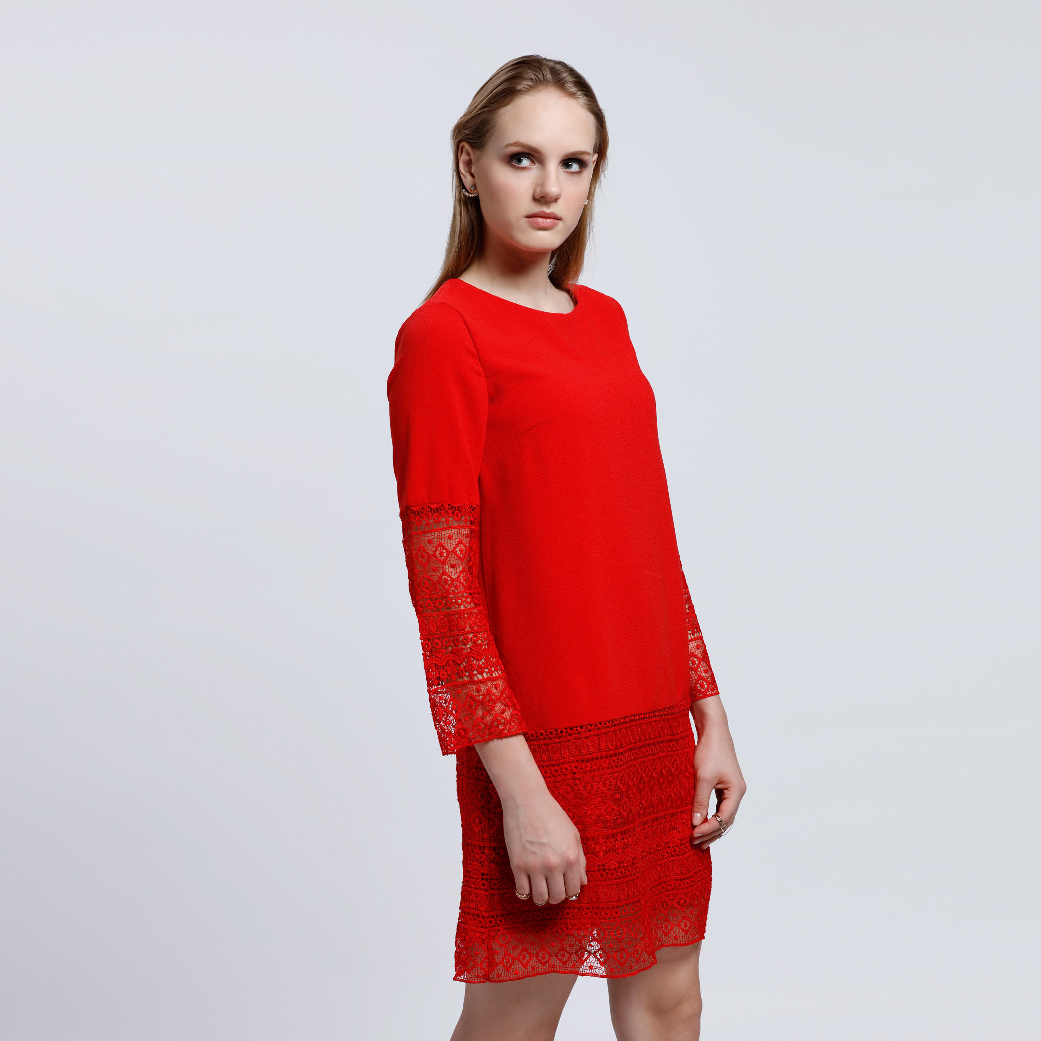 Elle Round Neck Dress with Key Hole Closure-women-clothing-dresses-image-3
