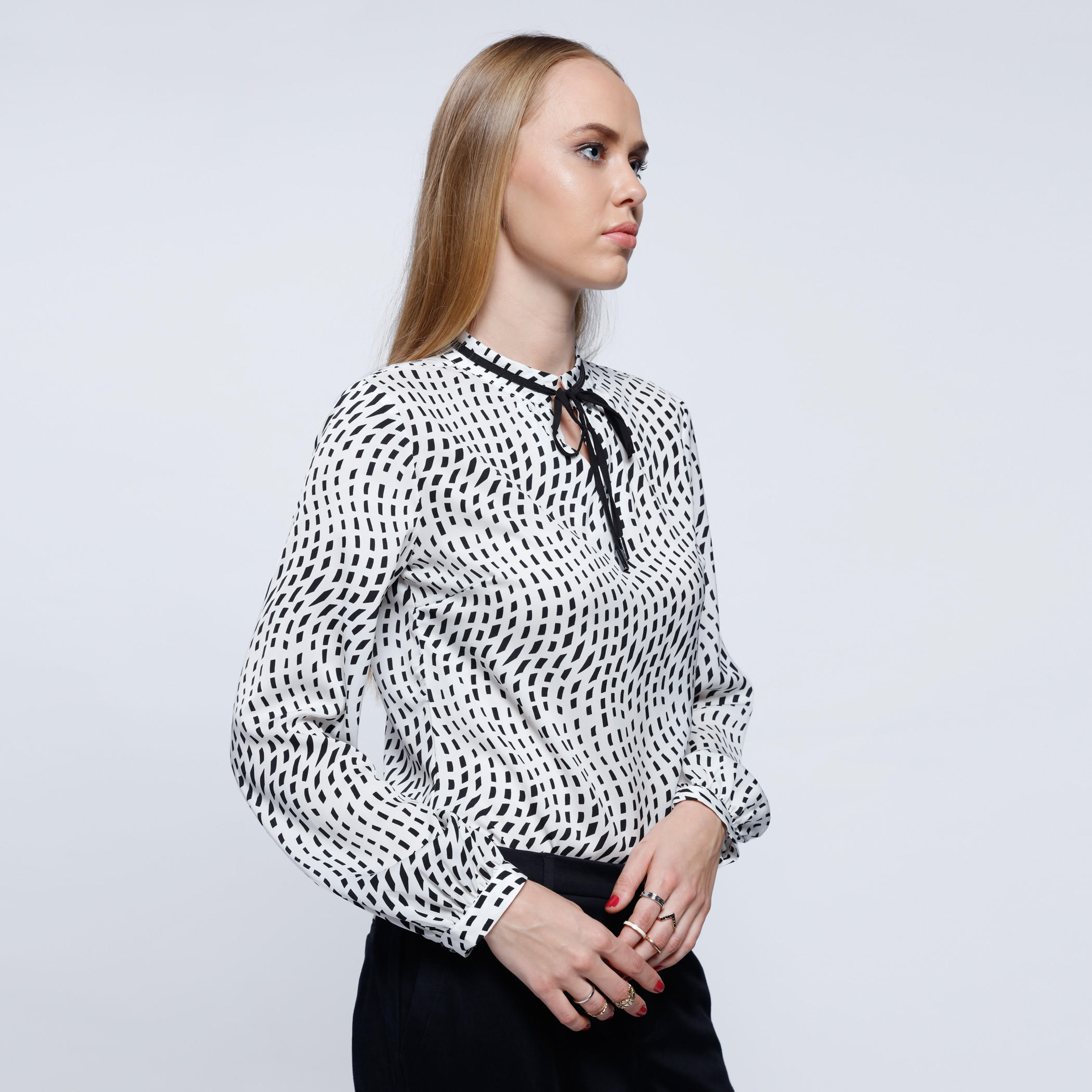 Elle Printed Tie-Up Top with Long Sleeves-women-clothing-shirtsandblouses-blouses-image-3