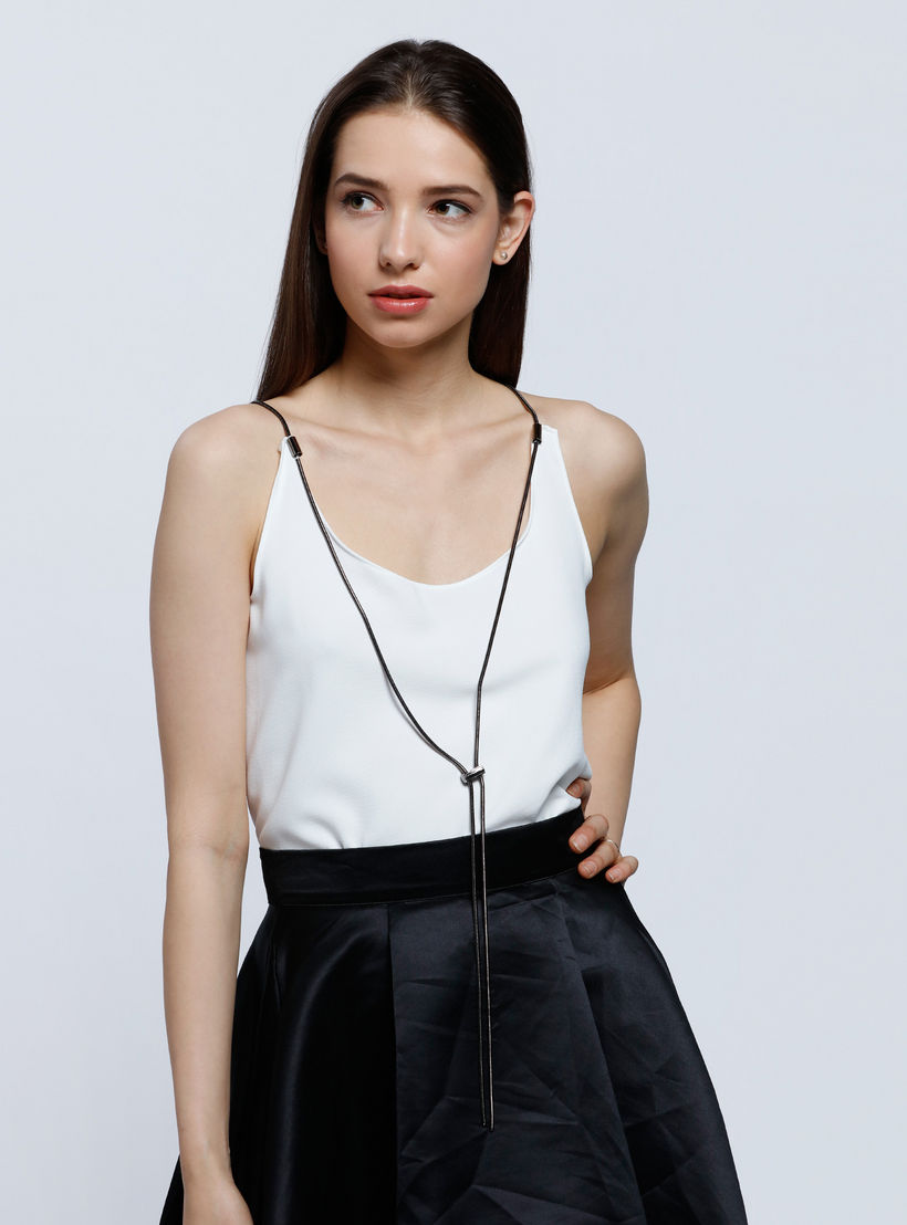 Chain Detail Sleeveless V-Neck Top-women-clothing-shirtsandblouses-blouses-image-1