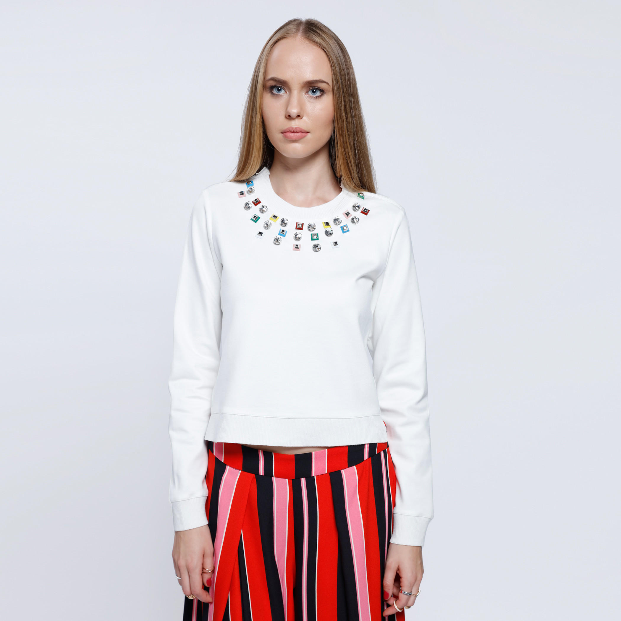Elle Embellished Sweatshirt with Round Neck and Long Sleeves-women-winterwear-hoodiesandsweatshirts-sweatshirts-image-6