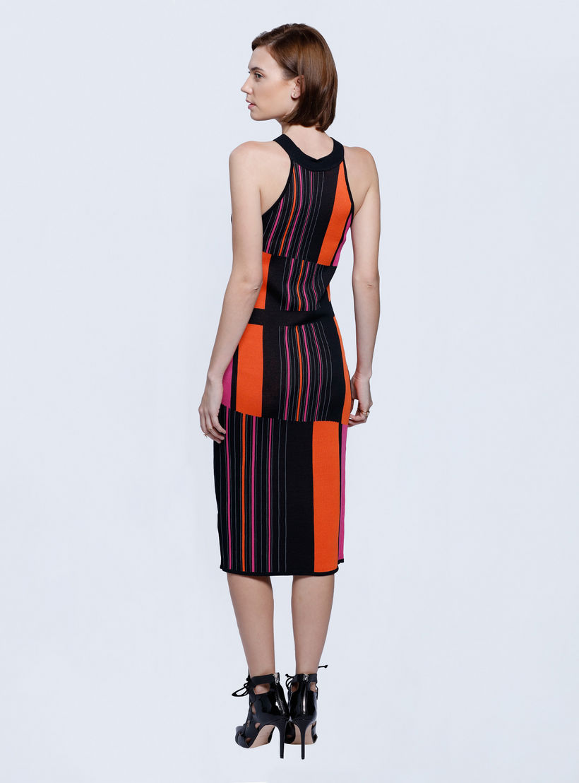 Stripe Body Con Halter Dress-women-clothing-dresses-image-4