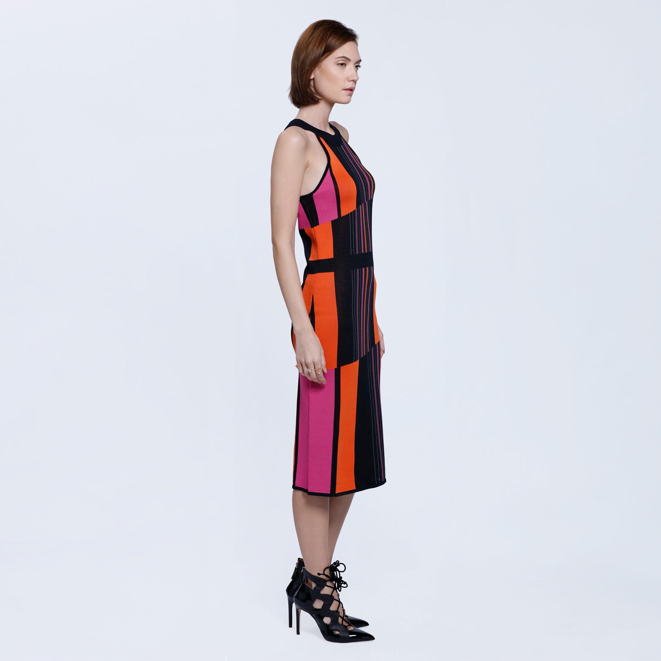 Stripe Body Con Halter Dress-women-clothing-dresses-image-3