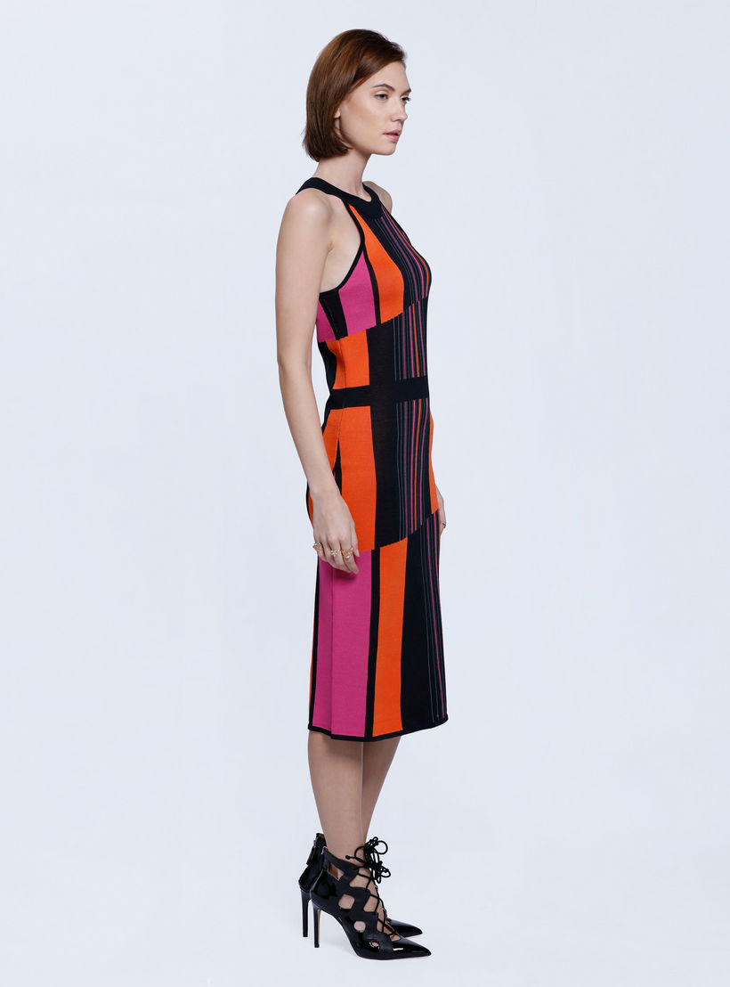 Stripe Body Con Halter Dress-women-clothing-dresses-image-3