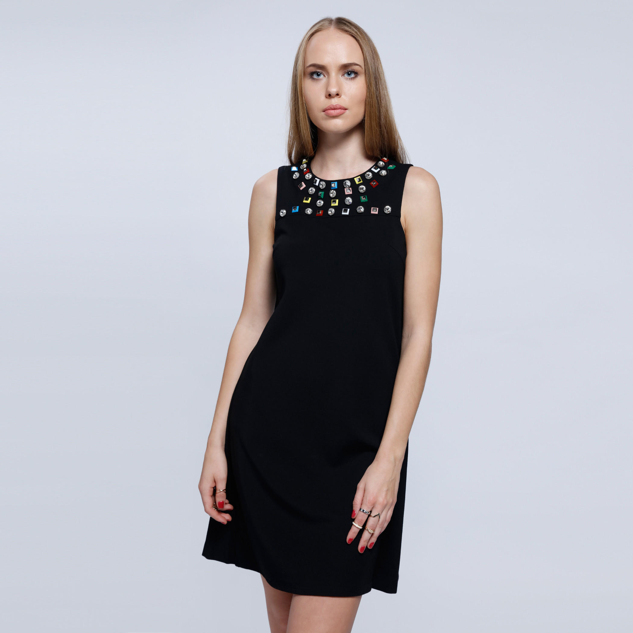 Elle Embellished Dress with Round Neck-women-clothing-dresses-image-1