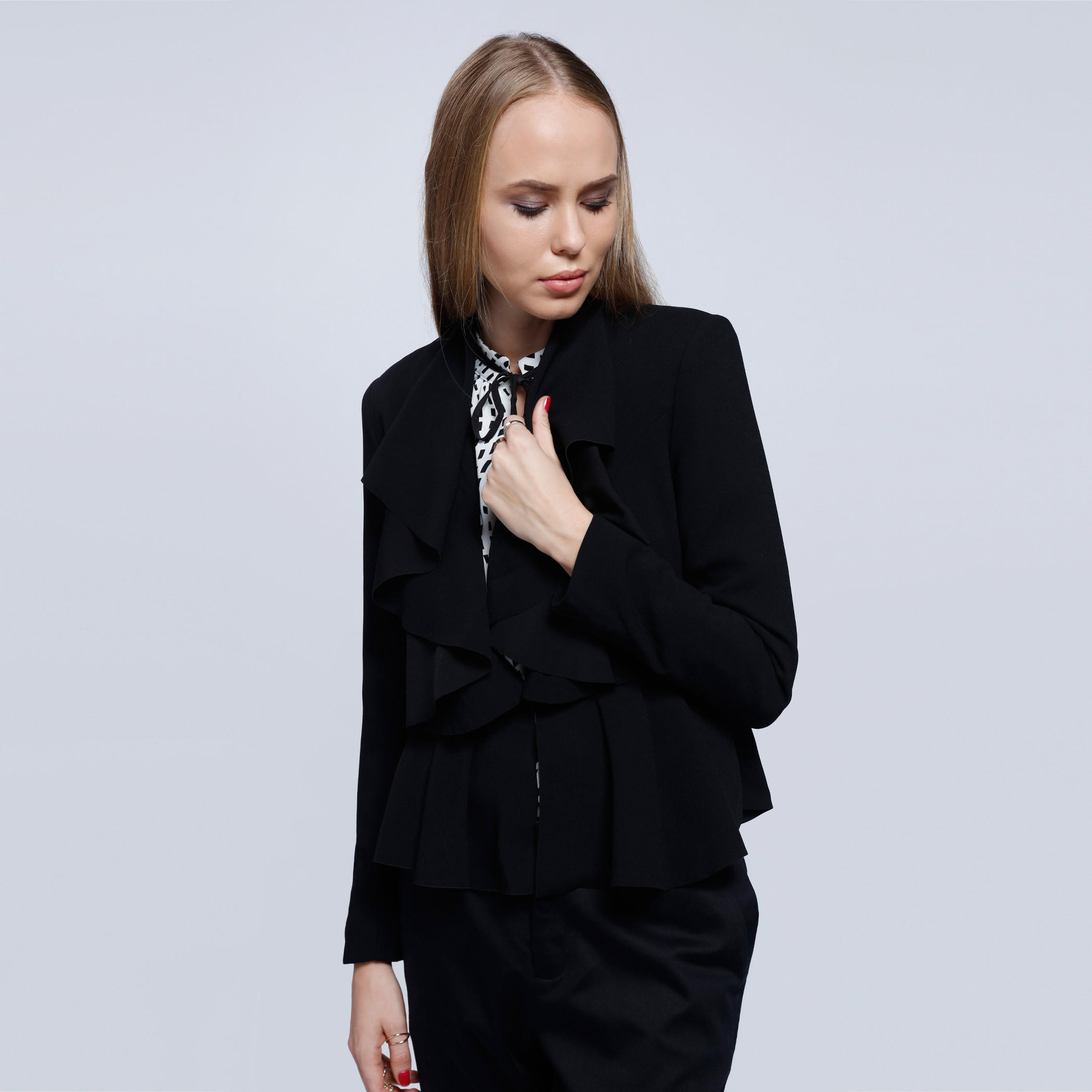 Long Sleeves Peplum Jacket with Frills-women-winterwear-coatsandjackets-jackets-image-5