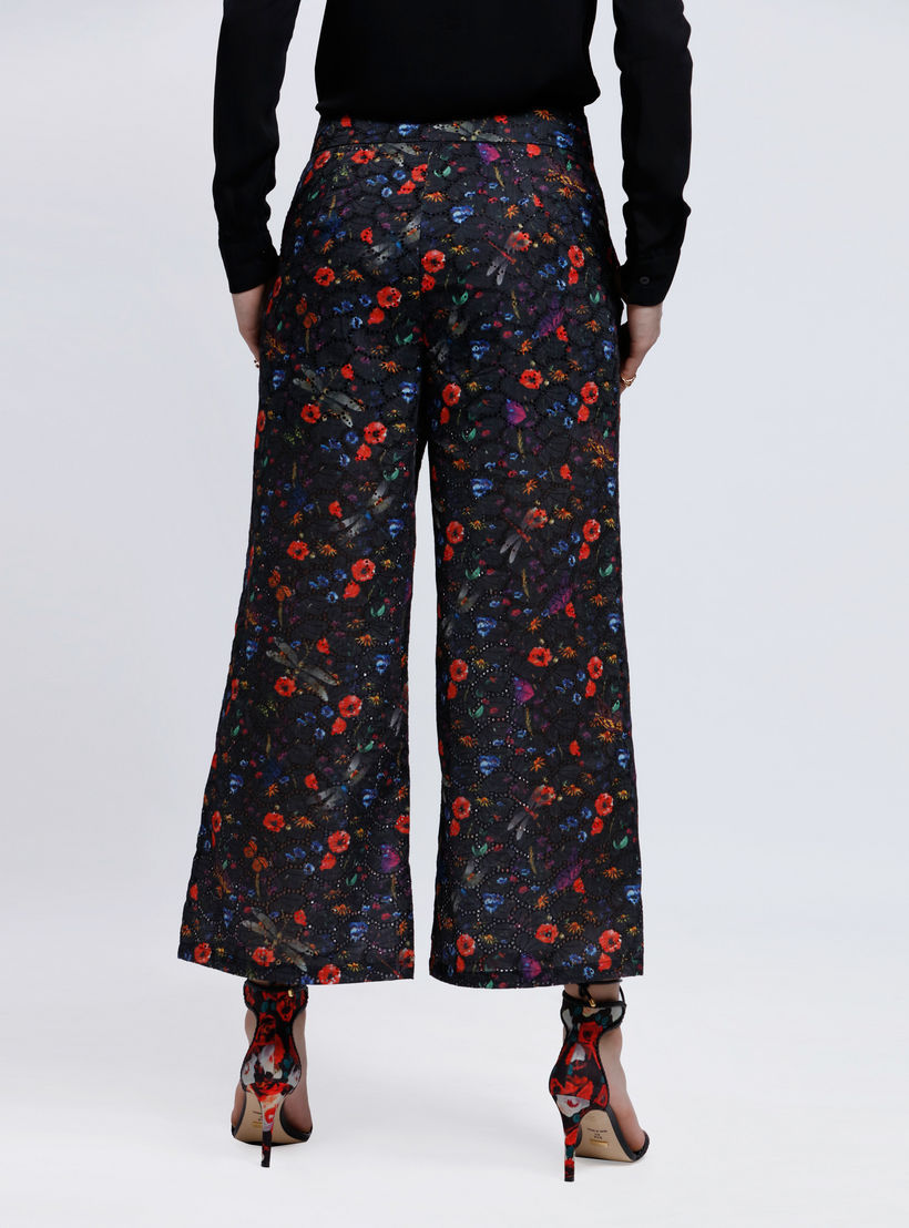 Elle Floral Print Full Length Culottes with Pocket Detail-women-clothing-bottoms-trousers-image-2