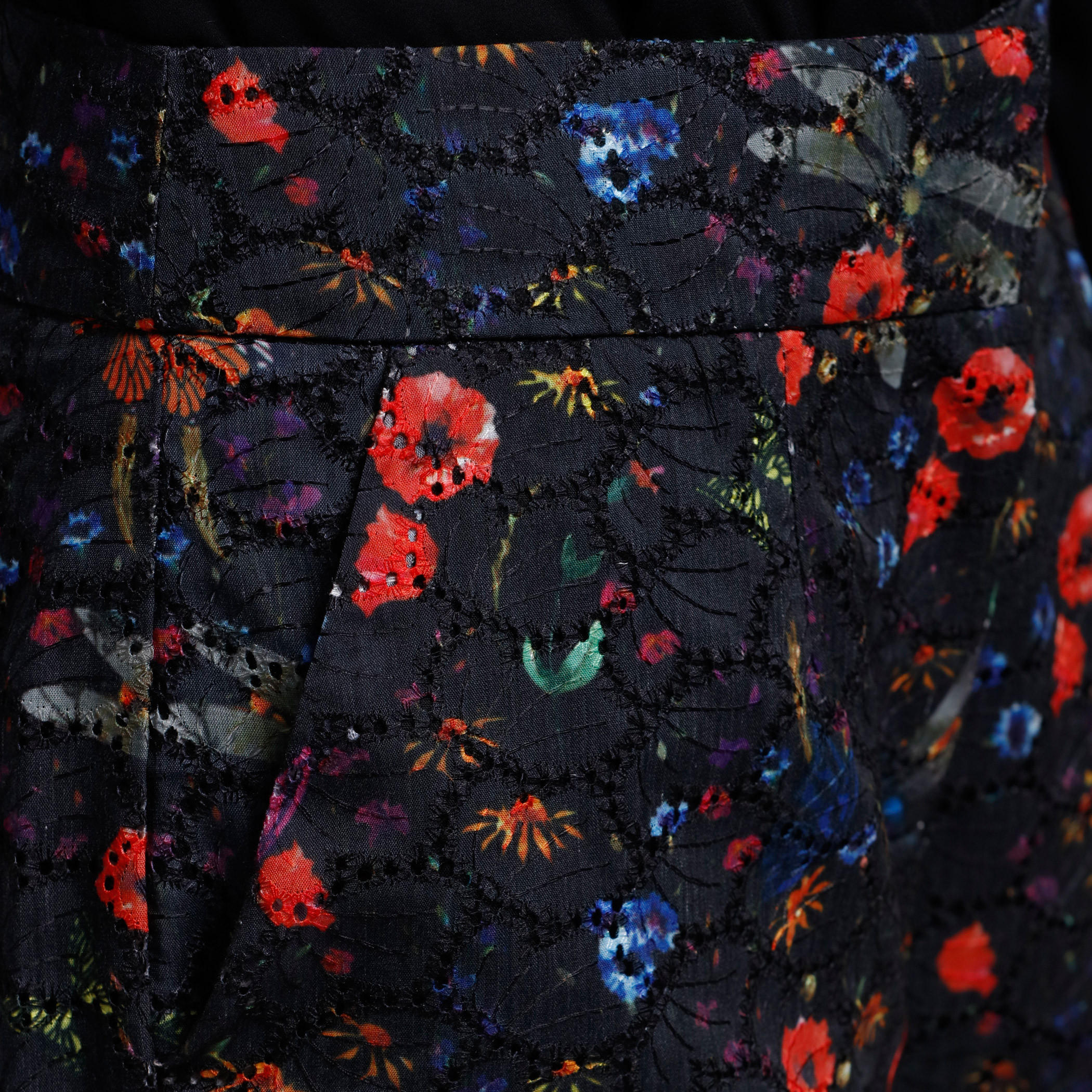 Elle Floral Print Full Length Culottes with Pocket Detail-women-clothing-bottoms-trousers-image-4