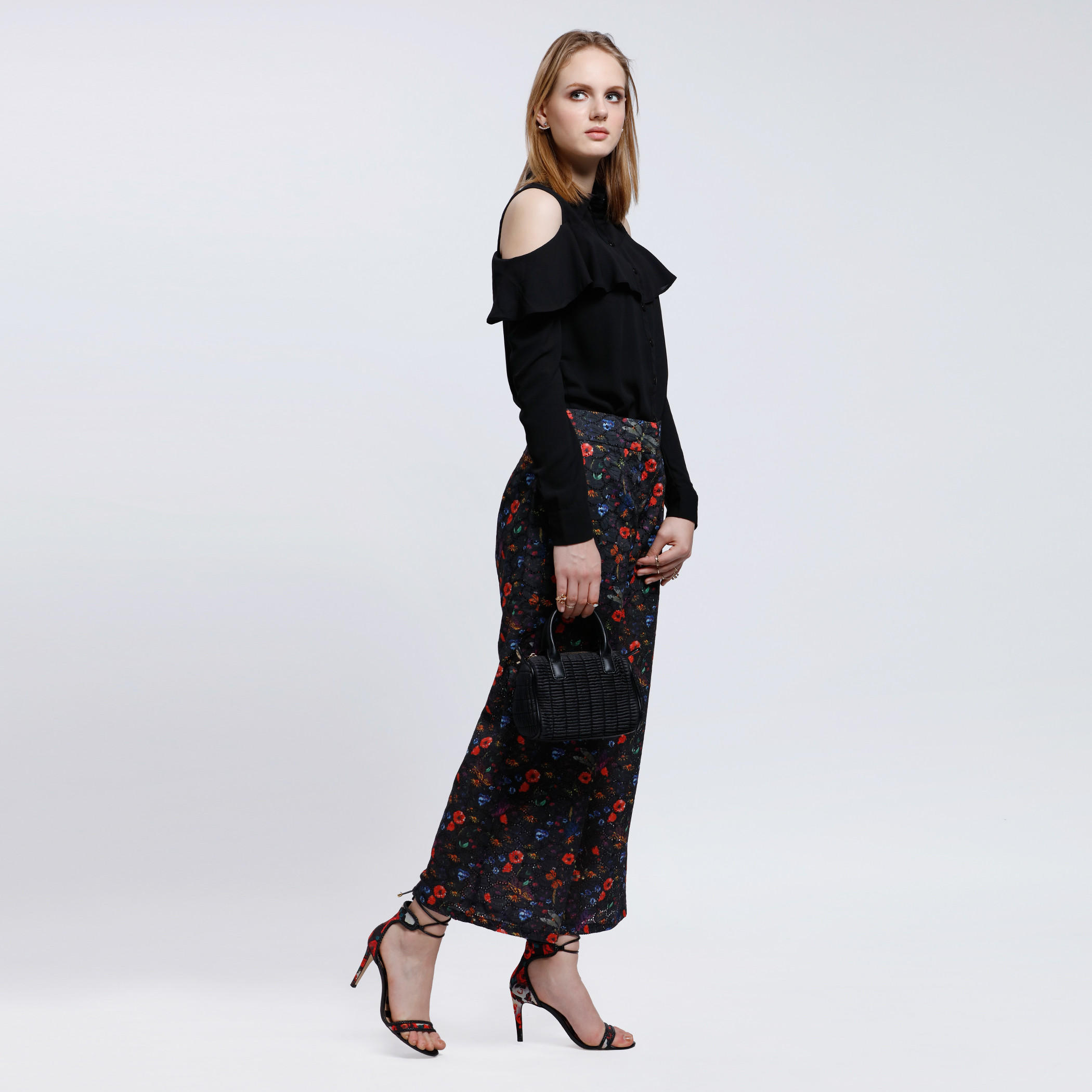 Elle Floral Print Full Length Culottes with Pocket Detail-women-clothing-bottoms-trousers-image-5