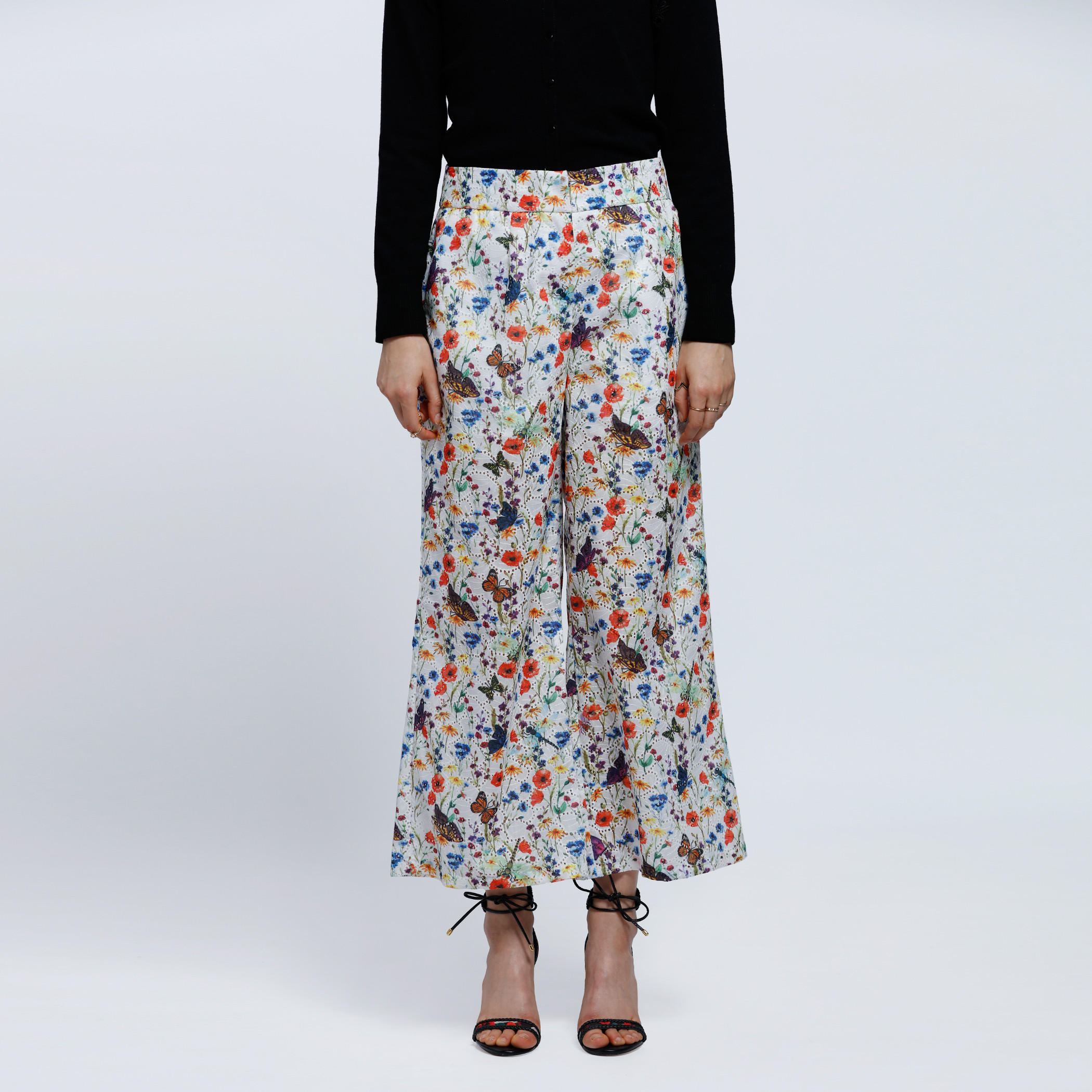 Schiffli Floral Printed Culottes-women-clothing-bottoms-trousers-image-1