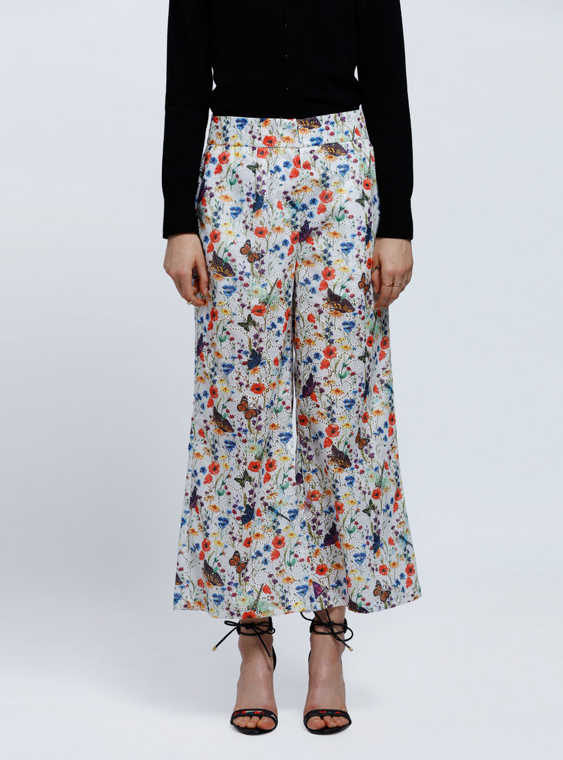 Schiffli Floral Printed Culottes-women-clothing-bottoms-trousers-image-1