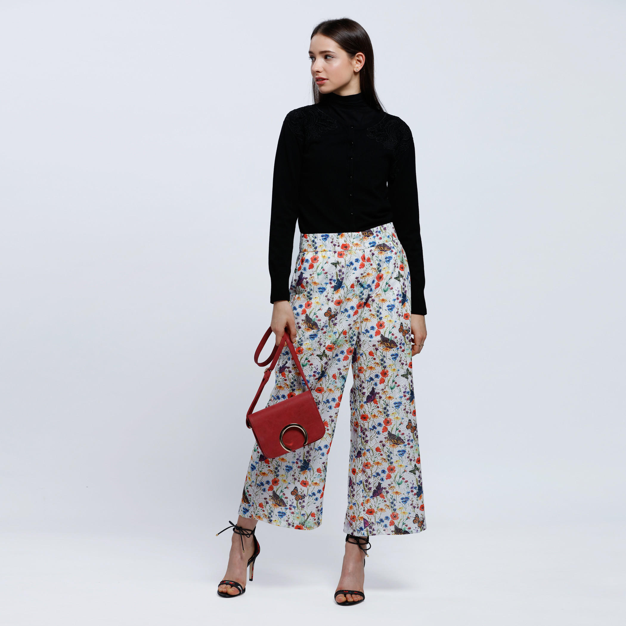 Schiffli Floral Printed Culottes-women-clothing-bottoms-trousers-image-5