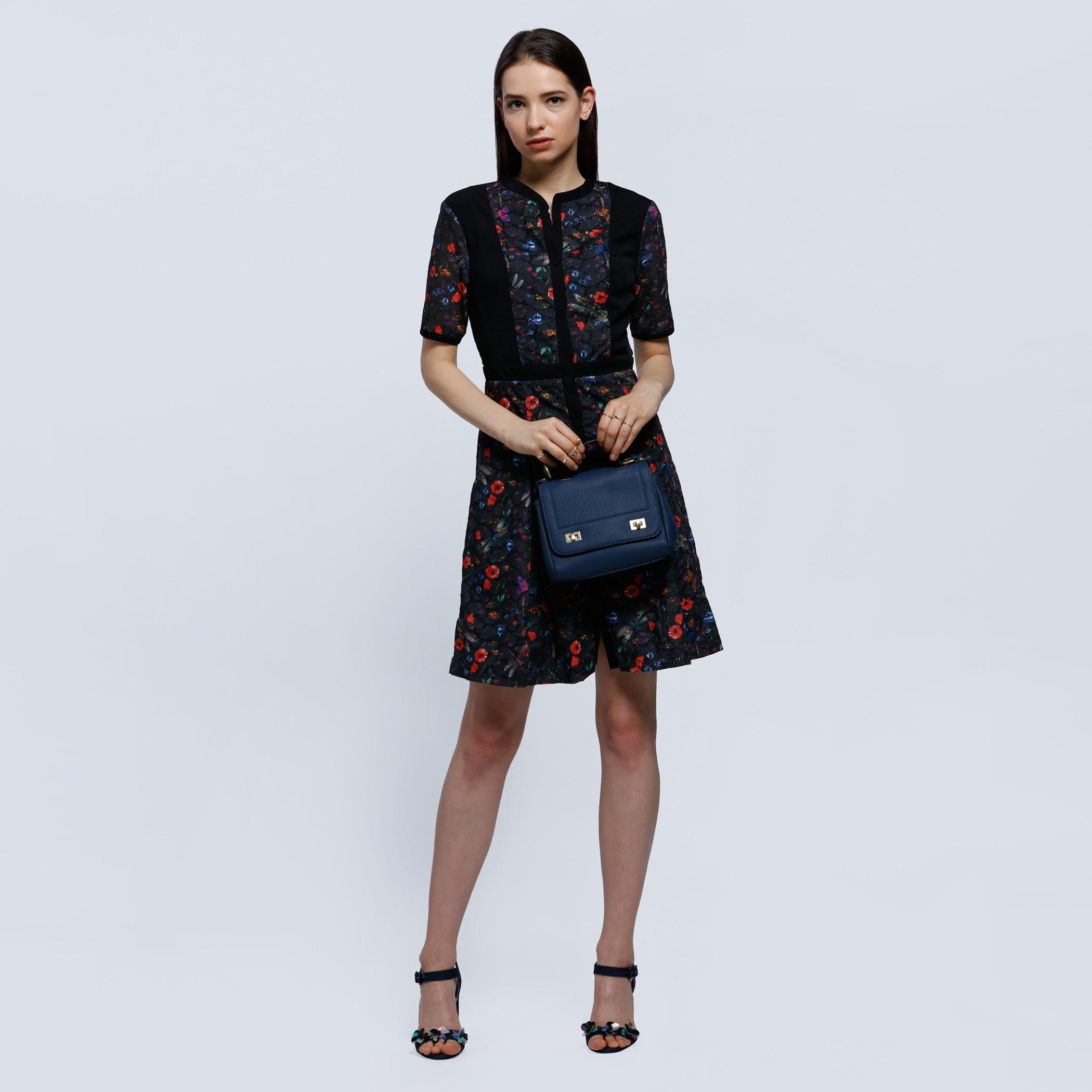 Disty Floral Print Midi Dress with Short Sleeves-women-clothing-dresses-image-5