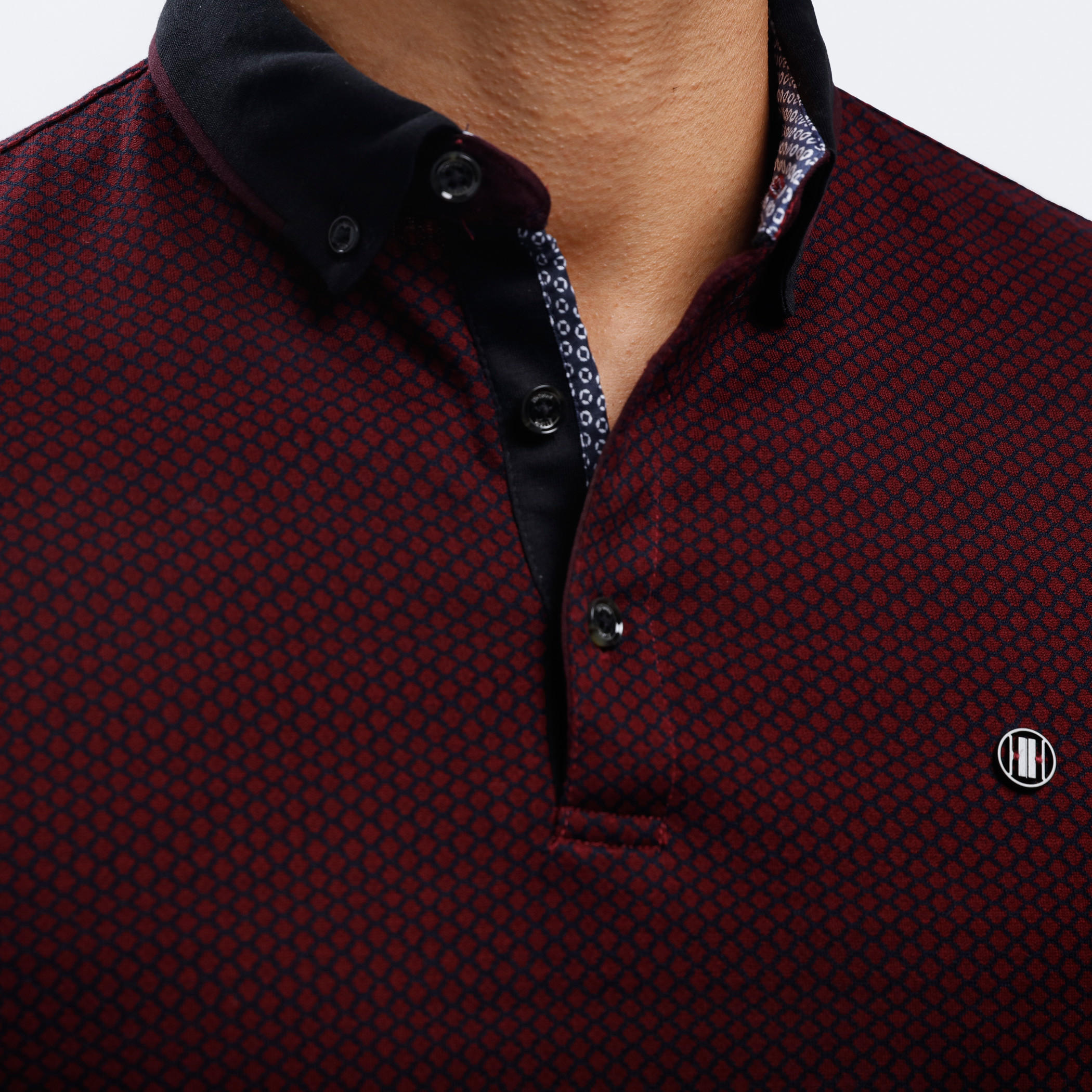Printed Polo Neck T-Shirt with Short Sleeves-men-clothing-tshirtsandpolos-polos-image-4