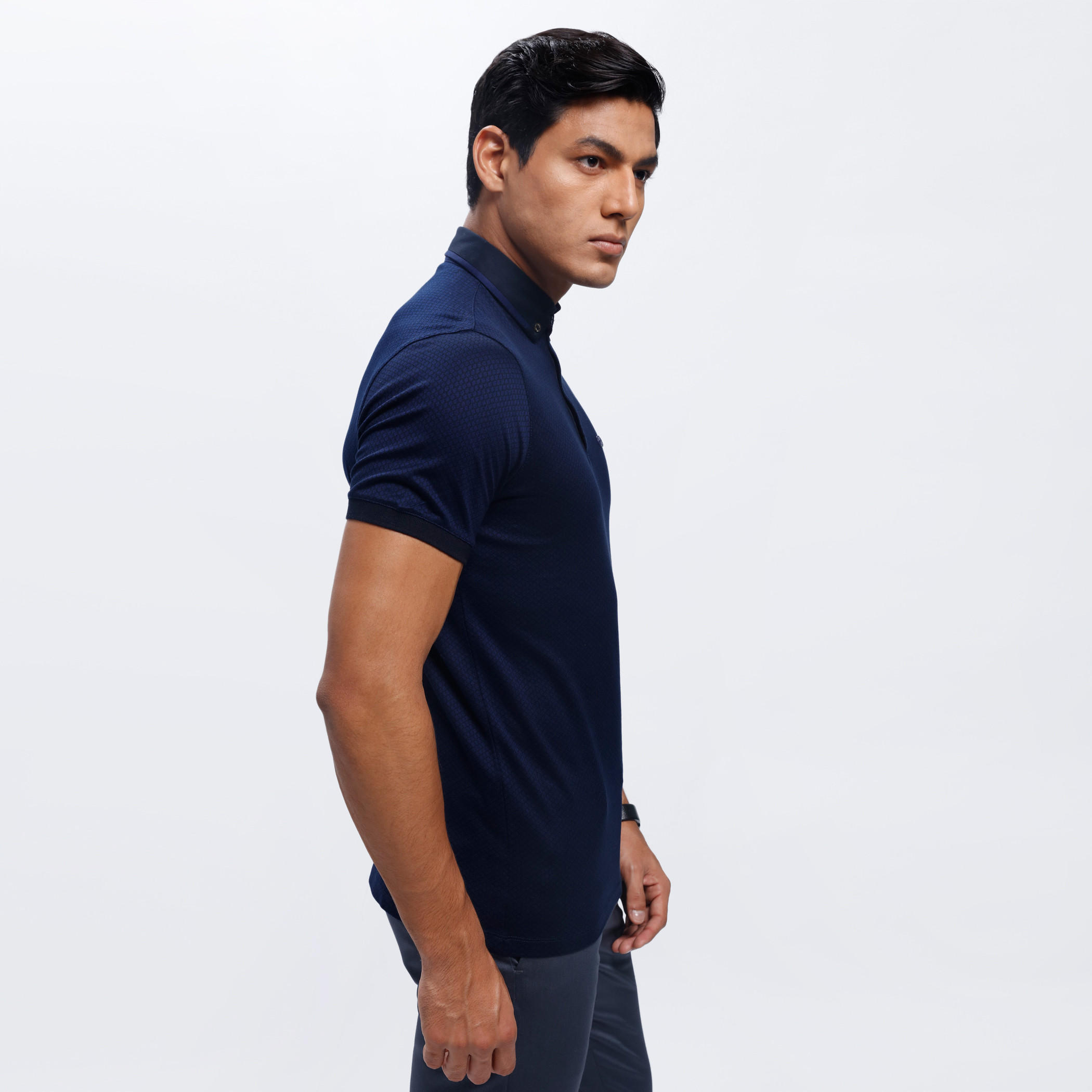 Printed Polo Neck T-Shirt with Short Sleeves-men-clothing-tshirtsandpolos-polos-image-8
