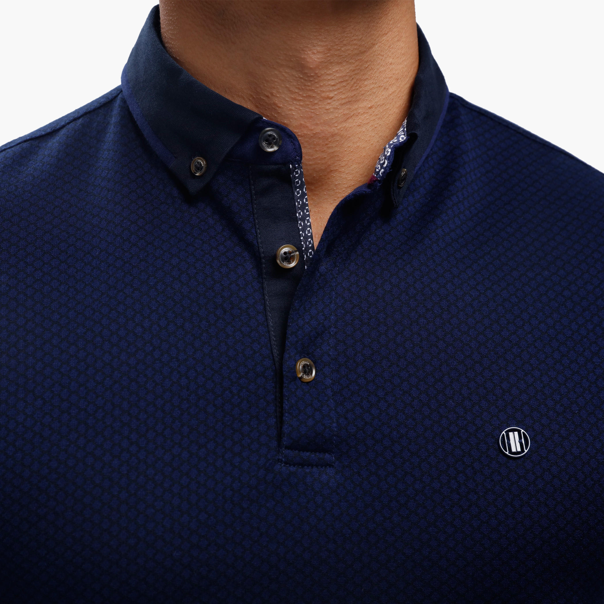 Printed Polo Neck T-Shirt with Short Sleeves-men-clothing-tshirtsandpolos-polos-image-9