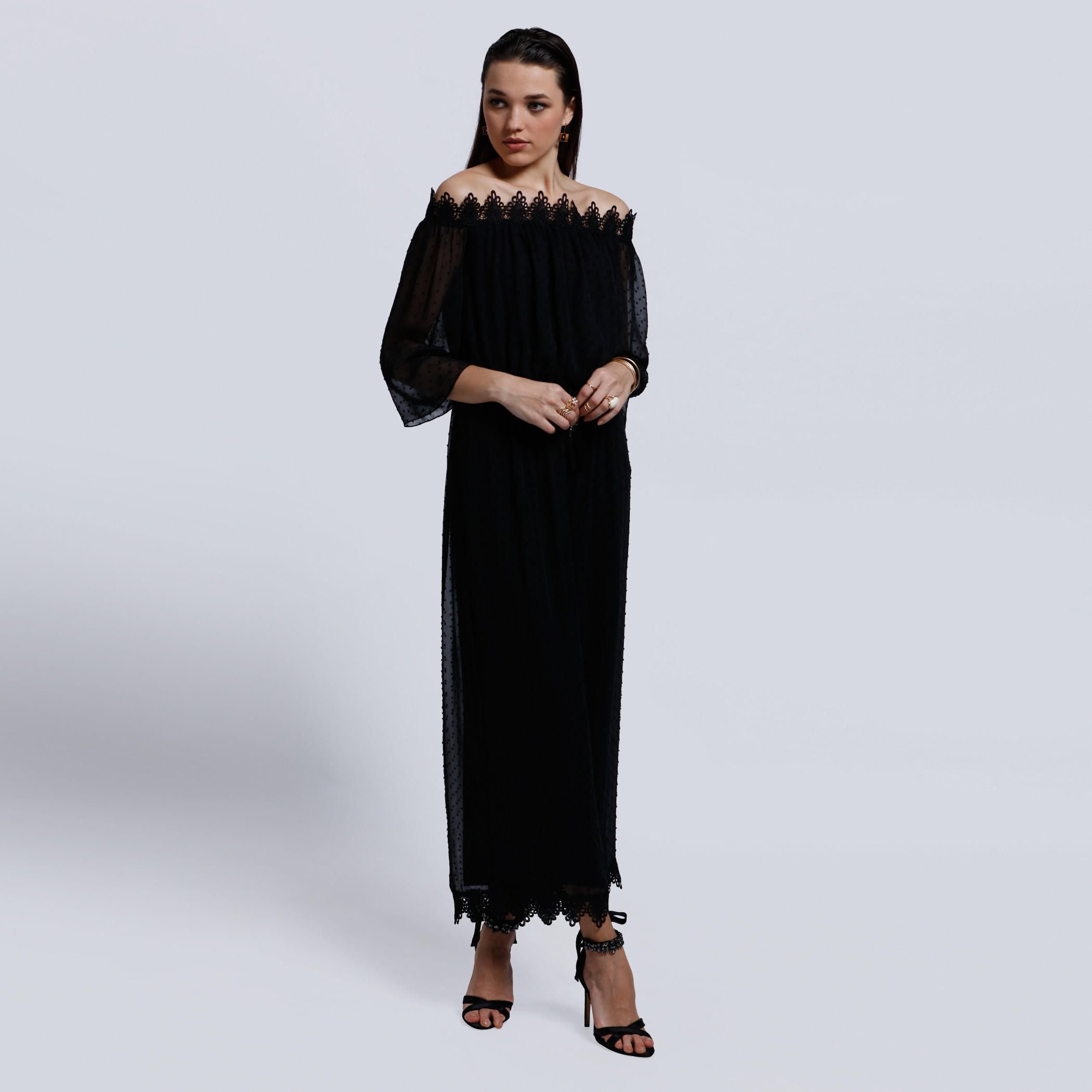 Elle Off Shoulder Maxi Dress with Lace Detail-women-clothing-dresses-image-1
