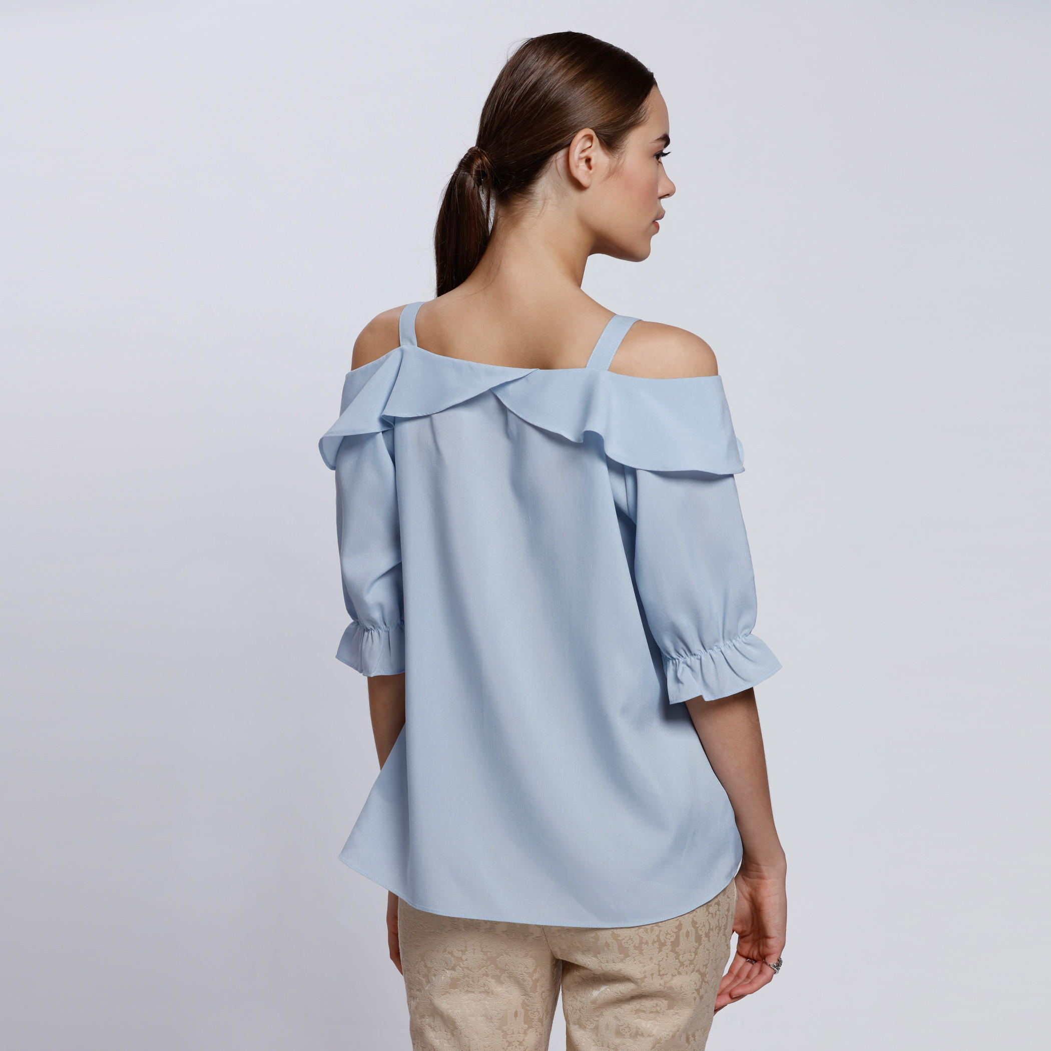 Elle Ruffled Top with Cold Shoulder-women-clothing-shirtsandblouses-blouses-image-2