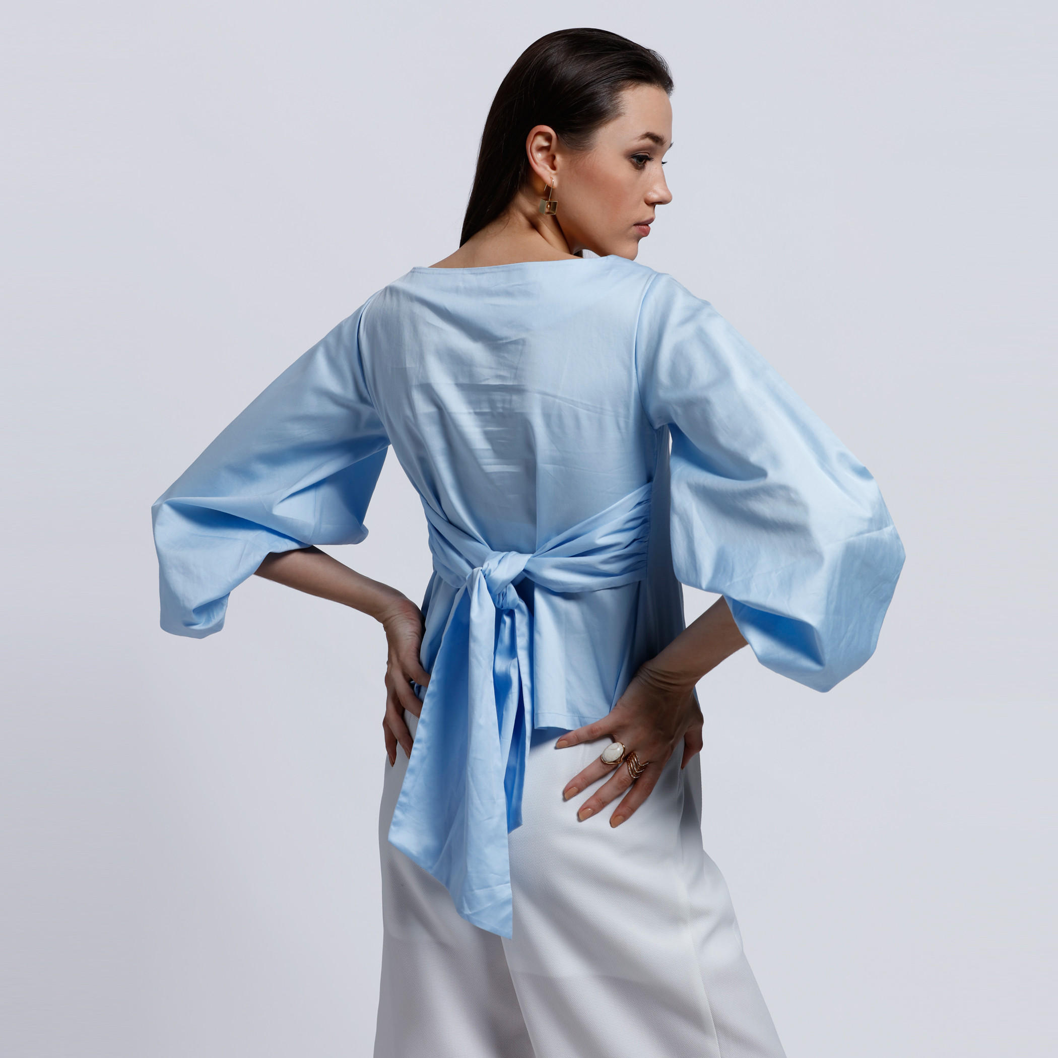 Elle Tie-Up Top with Boat Neck-women-clothing-shirtsandblouses-blouses-image-7