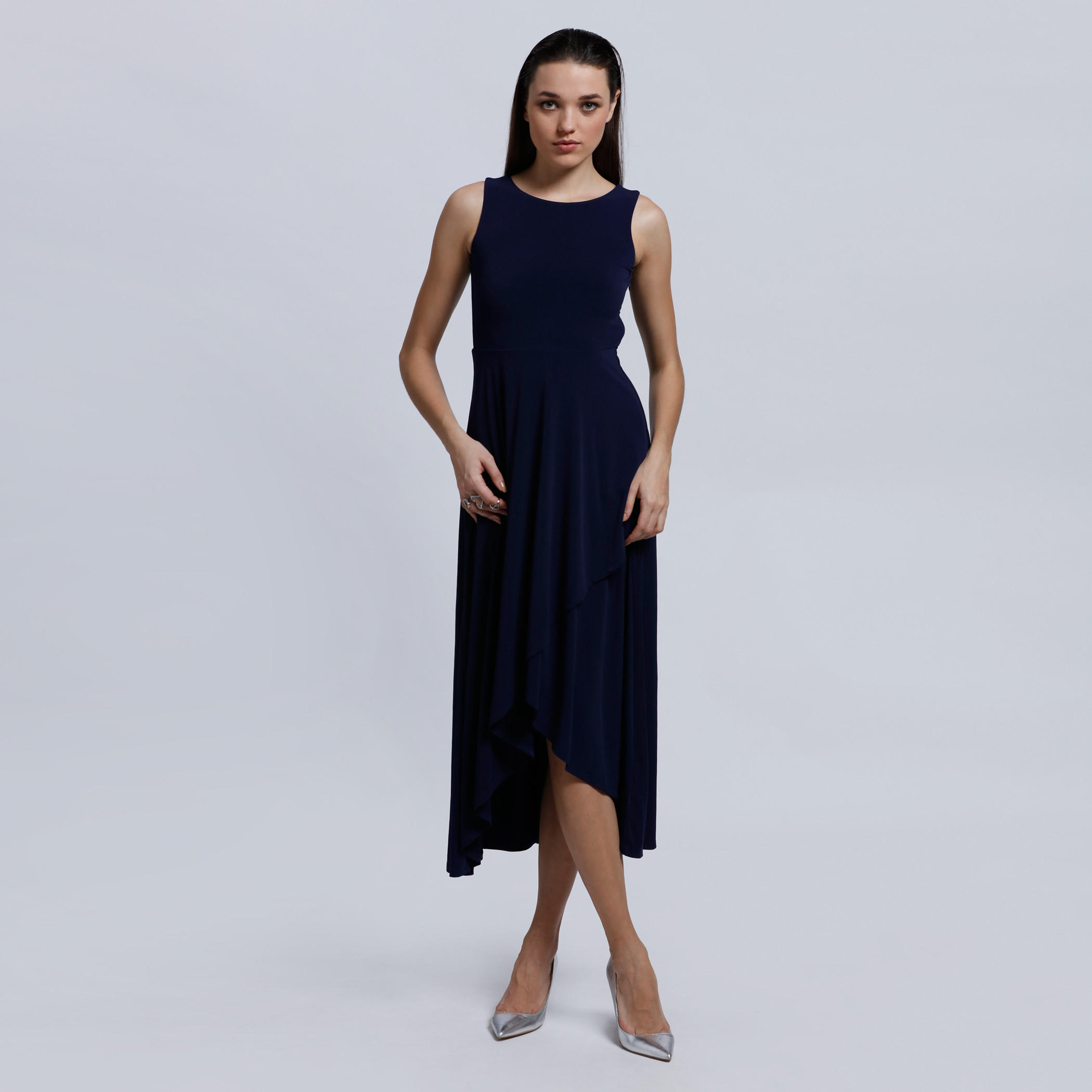Elle Sleeveless Layered Dress with Round Neck-women-clothing-dresses-image-1