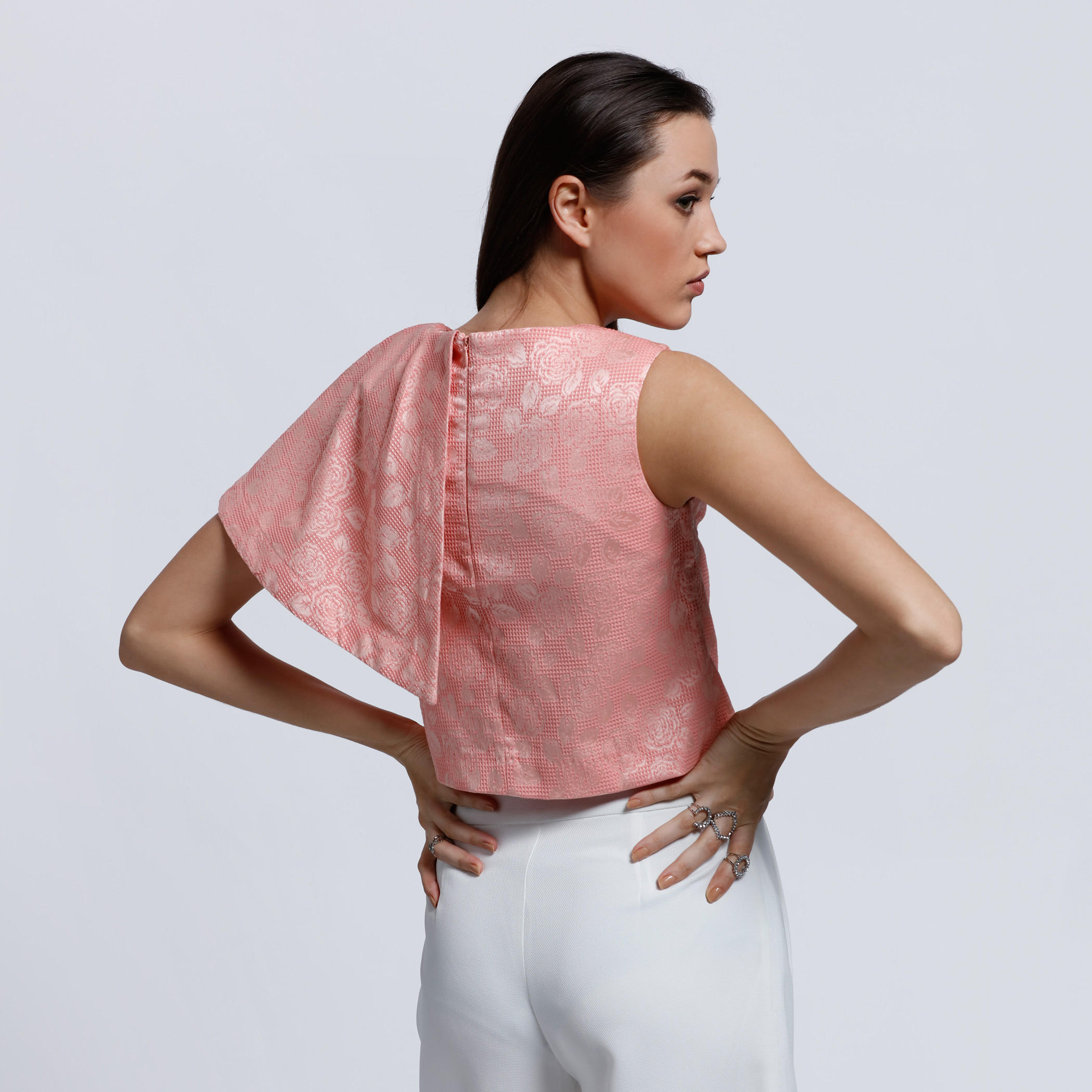Elle Printed Top with Round Neck-women-clothing-shirtsandblouses-blouses-image-2
