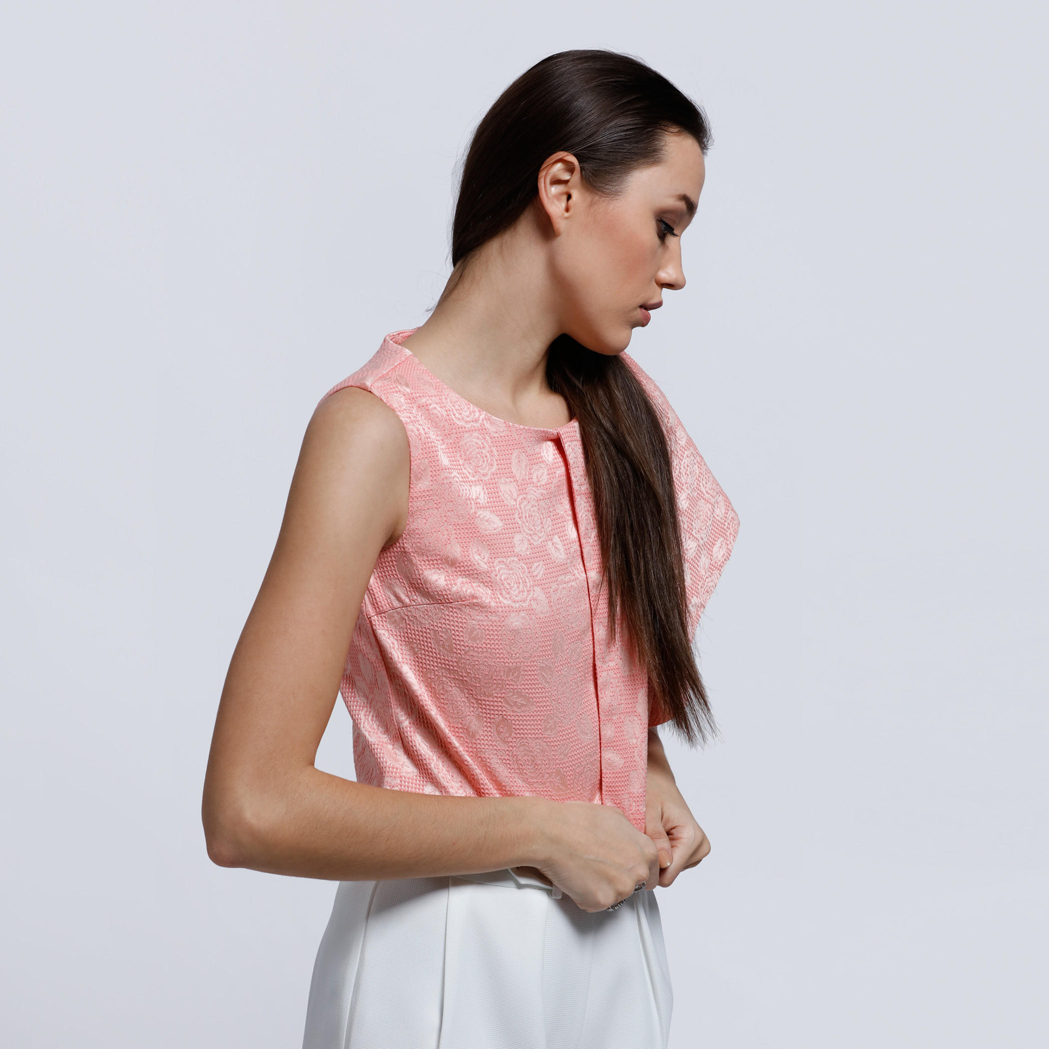 Elle Printed Top with Round Neck-women-clothing-shirtsandblouses-blouses-image-3