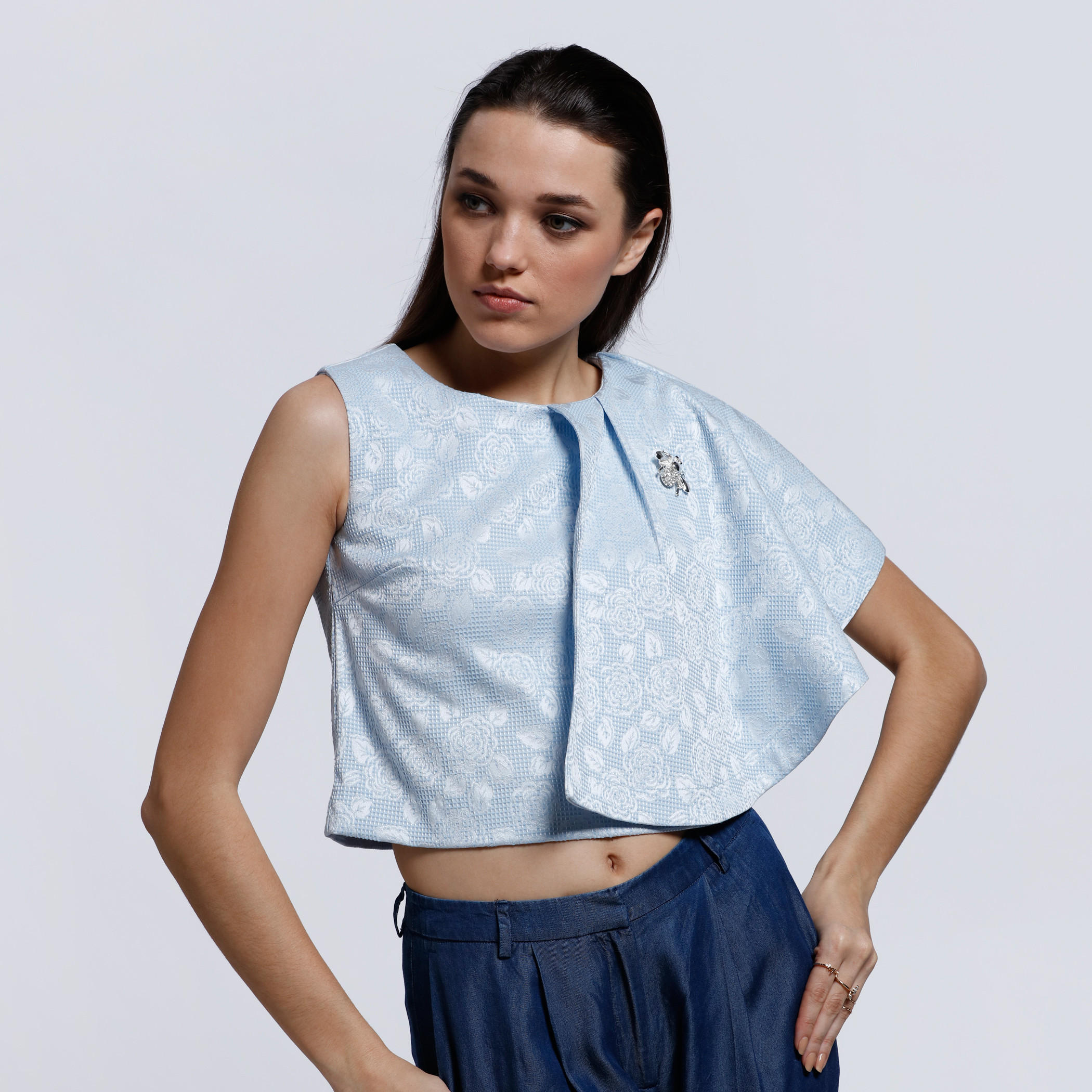 Elle Printed Top with Round Neck-women-clothing-shirtsandblouses-blouses-image-6
